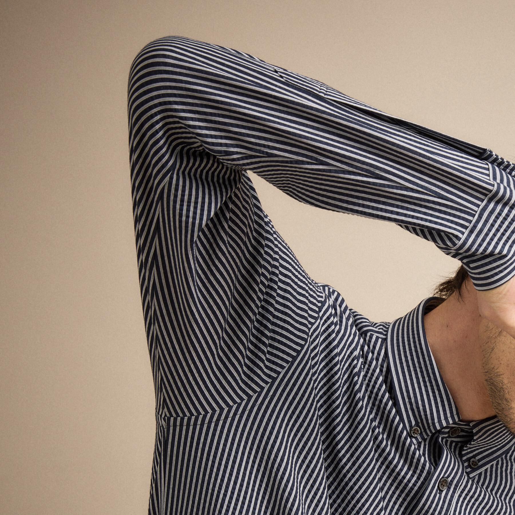 TAKEO KIKUCHI「【抗菌防臭/シーズンレス】シアサッカー ジャージシャツ」|シャツ・ブラウス|