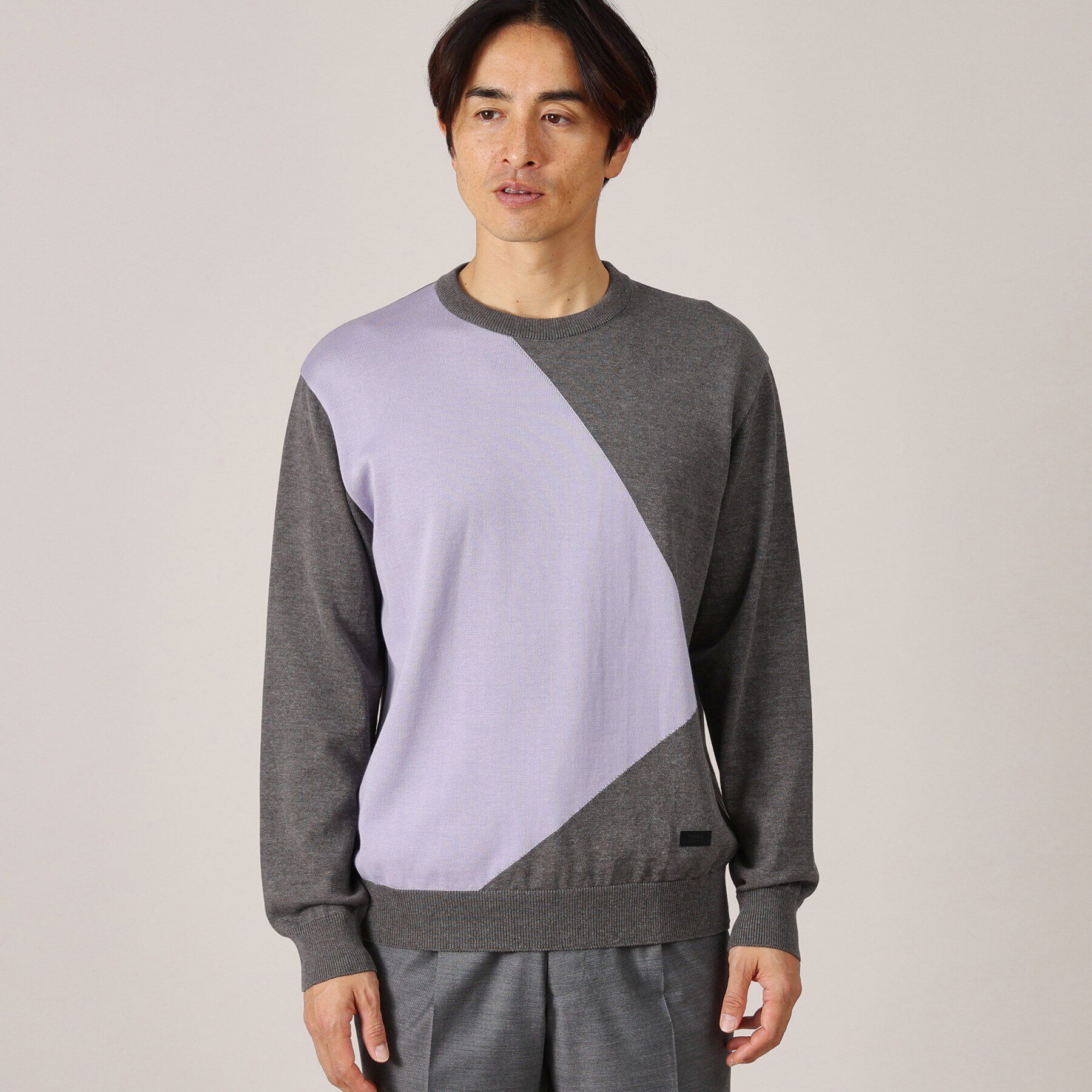 TAKEO KIKUCHI「【Made in JAPAN】スクエア インターシャ ニット」|ニット・セーター|