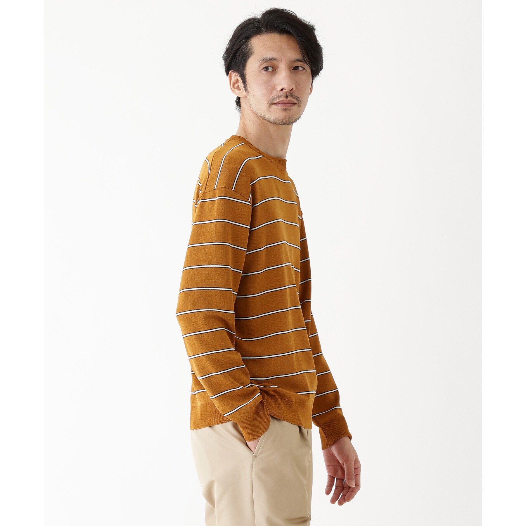 TAKEO KIKUCHI「【THE FLAGSHIP】ボーダー プルオーバー ニット」|ニット・セーター|