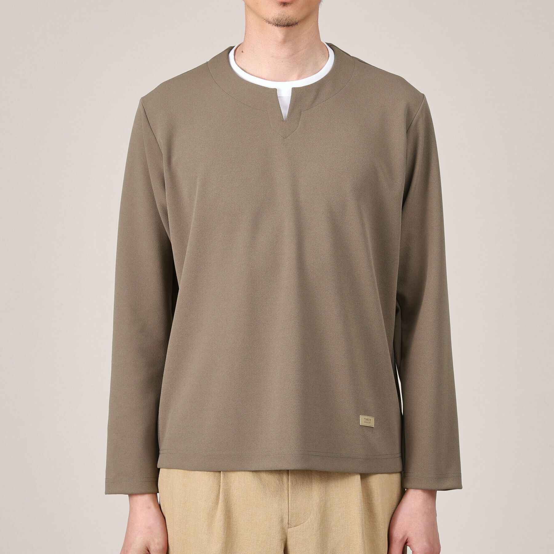 TAKEO KIKUCHI「【Made in JAPAN】フェイクレイヤード　キーネック　カットソー」|Tシャツ・カットソー|