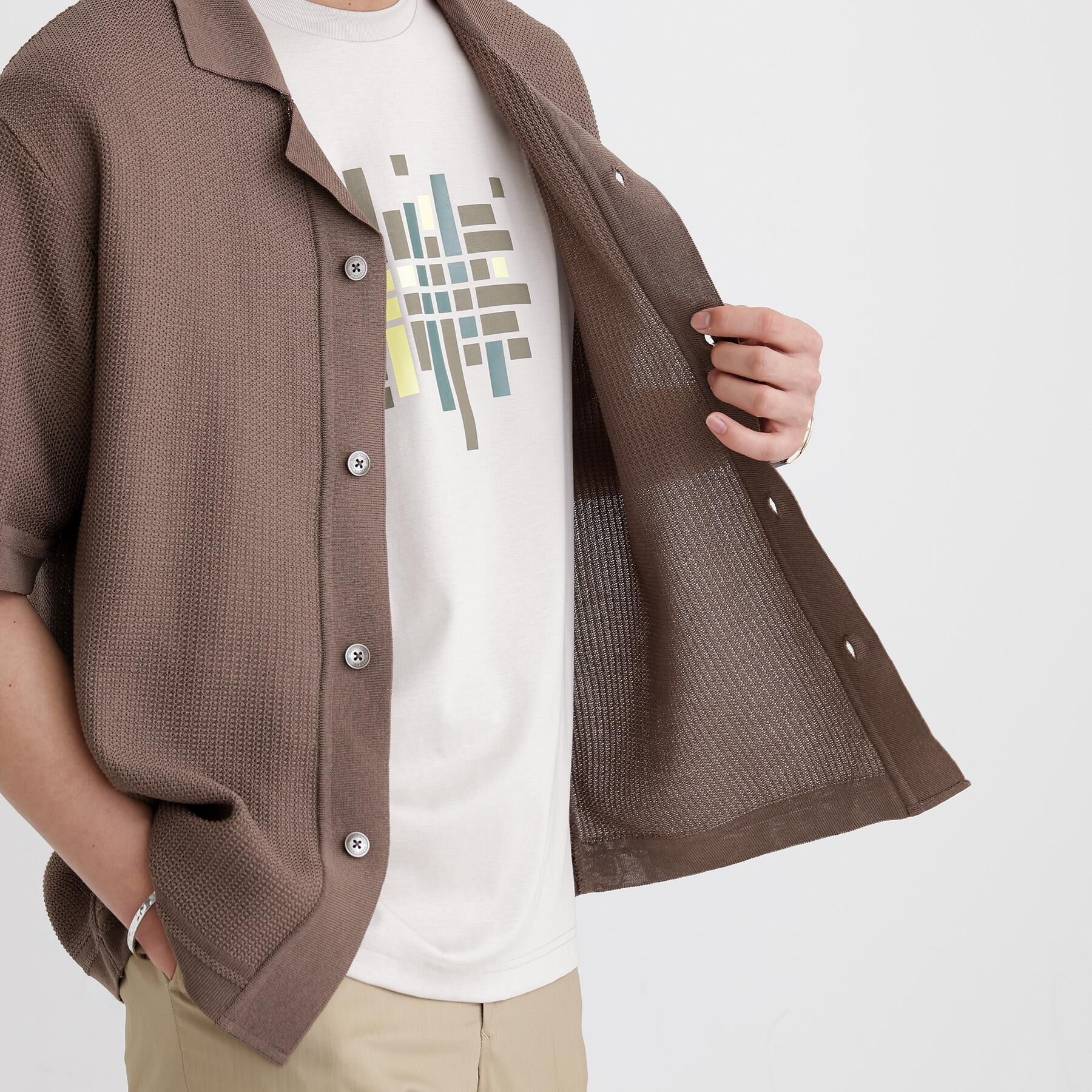 TAKEO KIKUCHI「ニットシャツ カーディガン」|カーディガン|