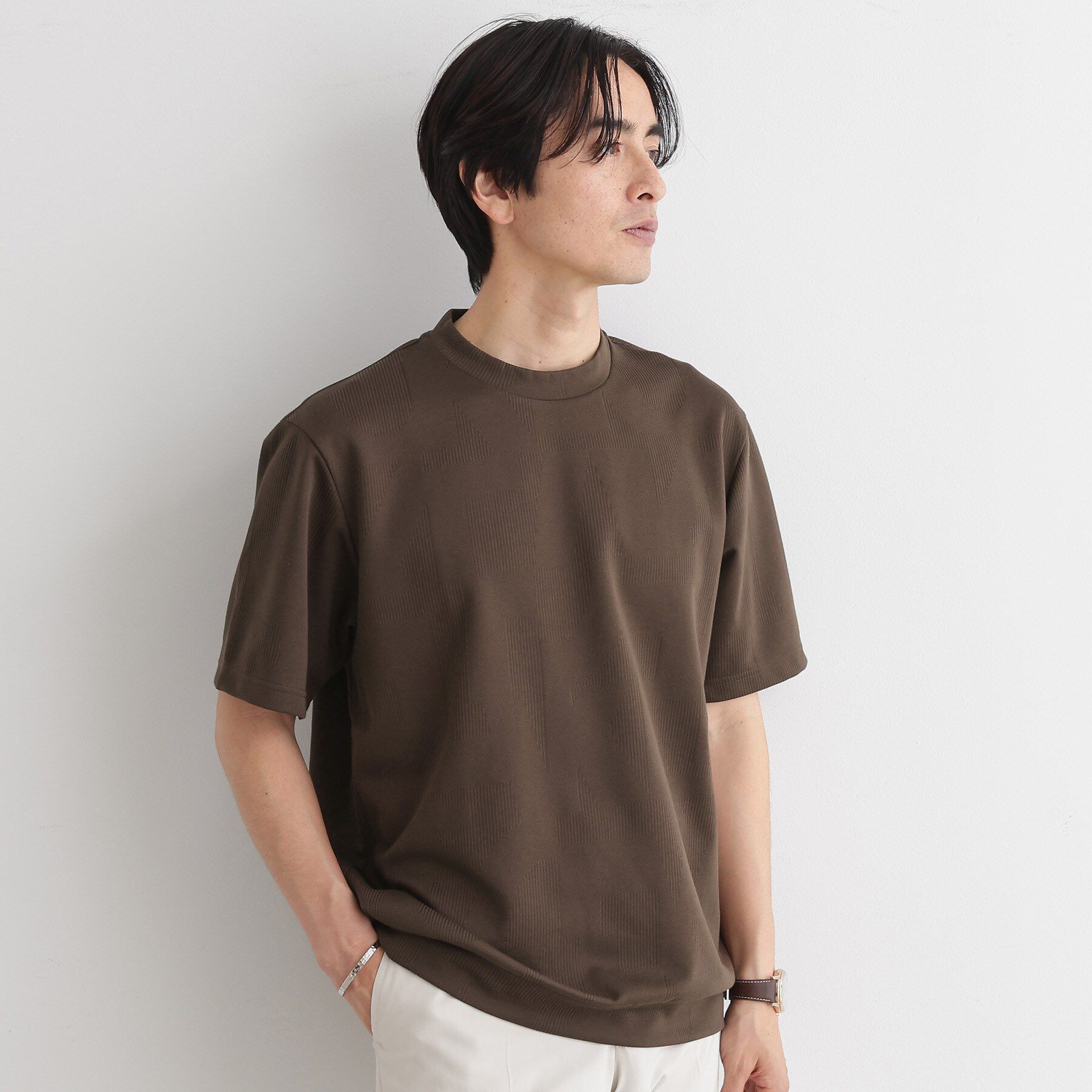 TAKEO KIKUCHI「【尾州ファブリック】 スライドパズル柄 ポンチ プルオーバー」|Tシャツ・カットソー|