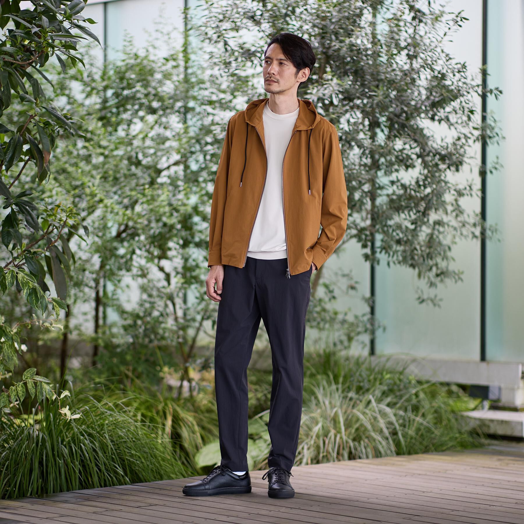 TAKEO KIKUCHI「【3D ナイロン ストレッチ】ジップアップ フードブルゾン」|ブルゾン・スタジャン|