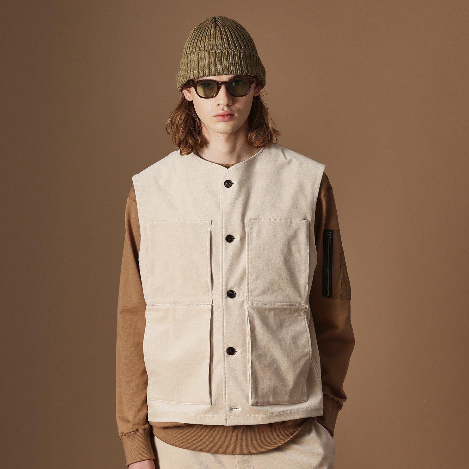 40CARATS&525「【Sサイズ～】コーデュロイ4パッチポケットヴェスト」|ベスト・ジレ|