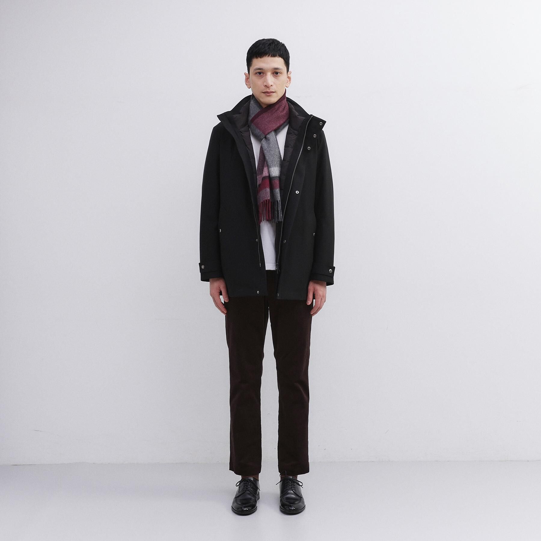 TAKEO KIKUCHI「【洗えるカシミヤ】 ピュアカシミヤ パネルチェックマフラー」|ストール|