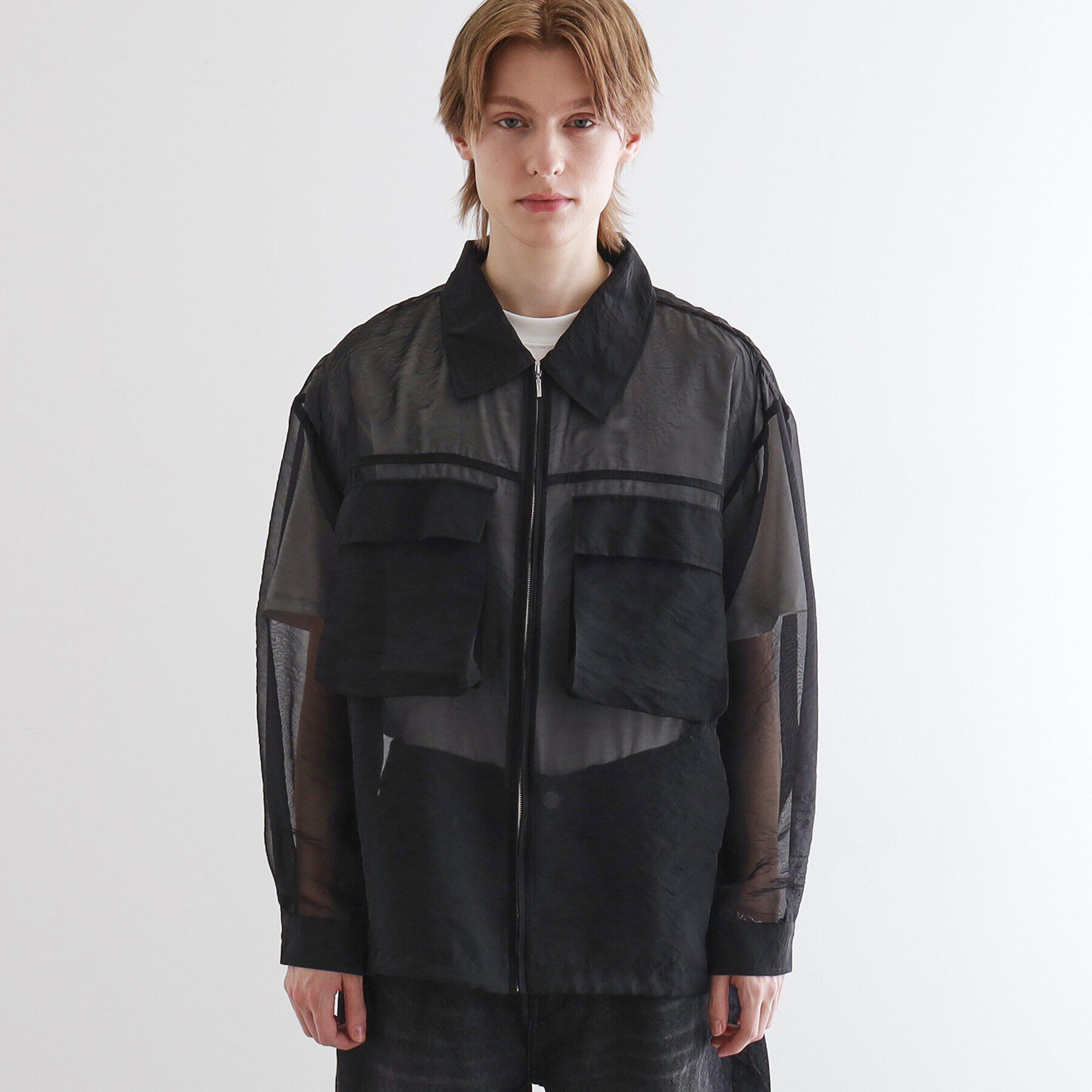 tk.TAKEO KIKUCHI「シアーシャツアウター」|シャツ・ブラウス|