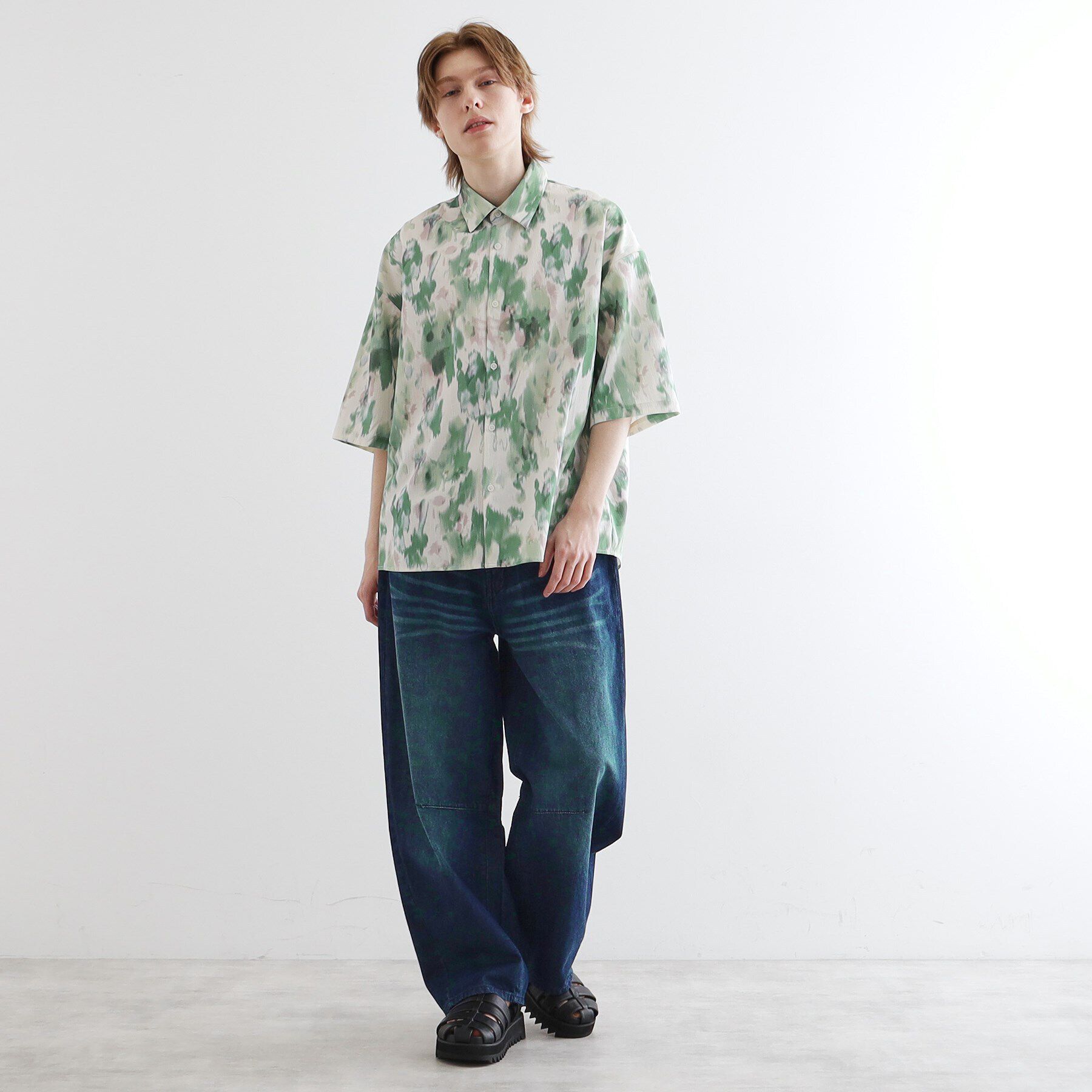 tk.TAKEO KIKUCHI「楊柳ブラープリントシャツ」|シャツ・ブラウス|