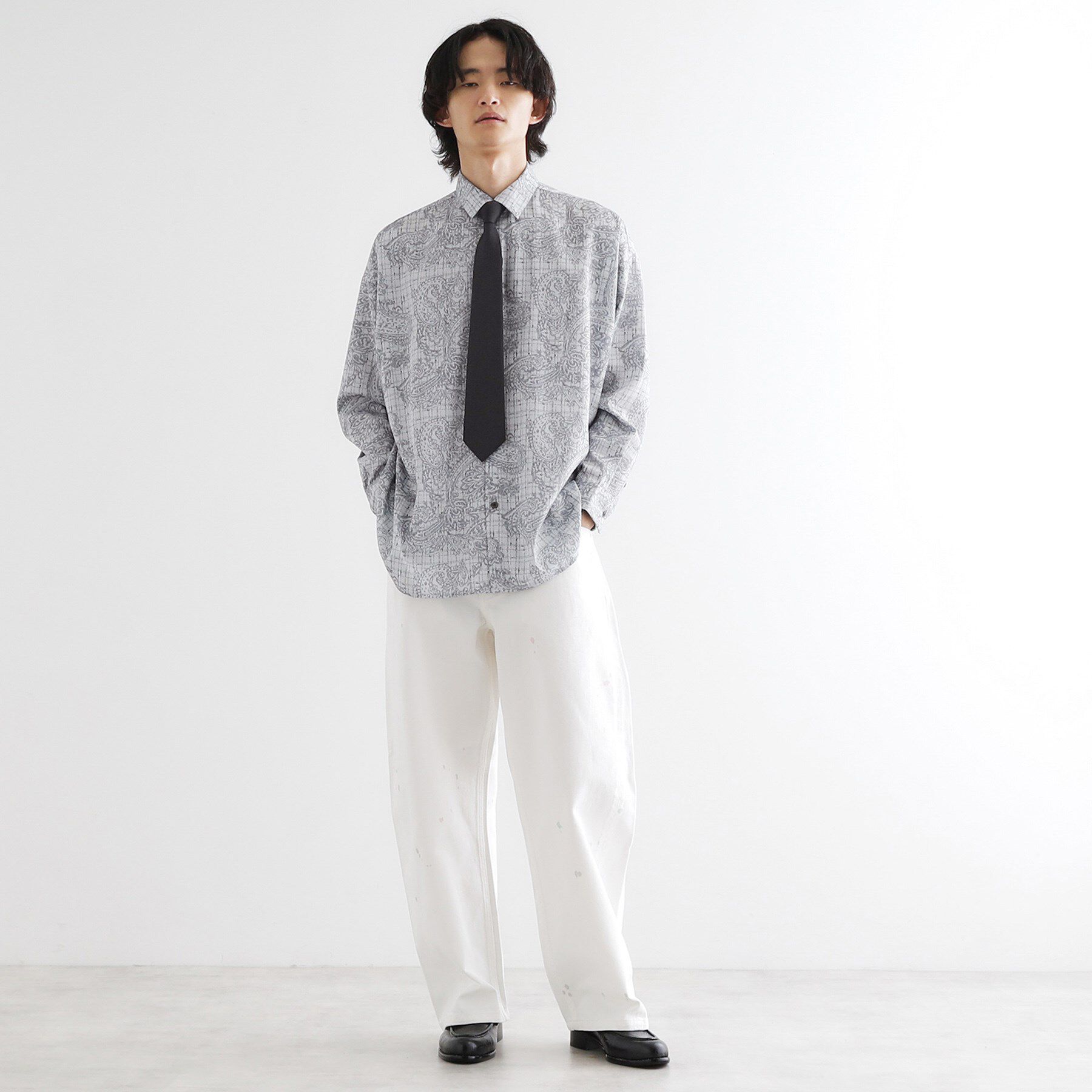 tk.TAKEO KIKUCHI「【ネクタイ付】チェックオンペイズリージャカードシャツ」|シャツ・ブラウス|