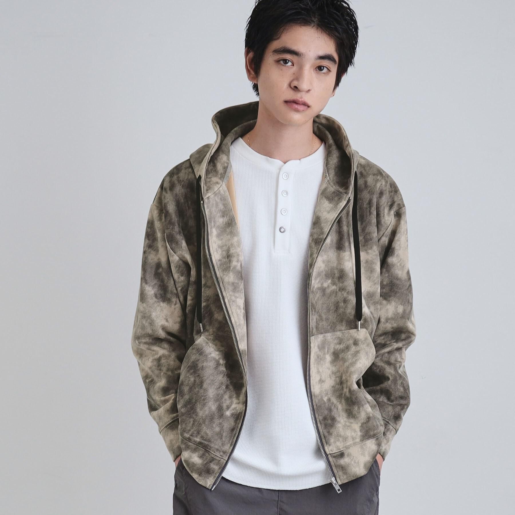 tk.TAKEO KIKUCHI「ヴィンテージライクプリント ジップパーカー」|パーカー|