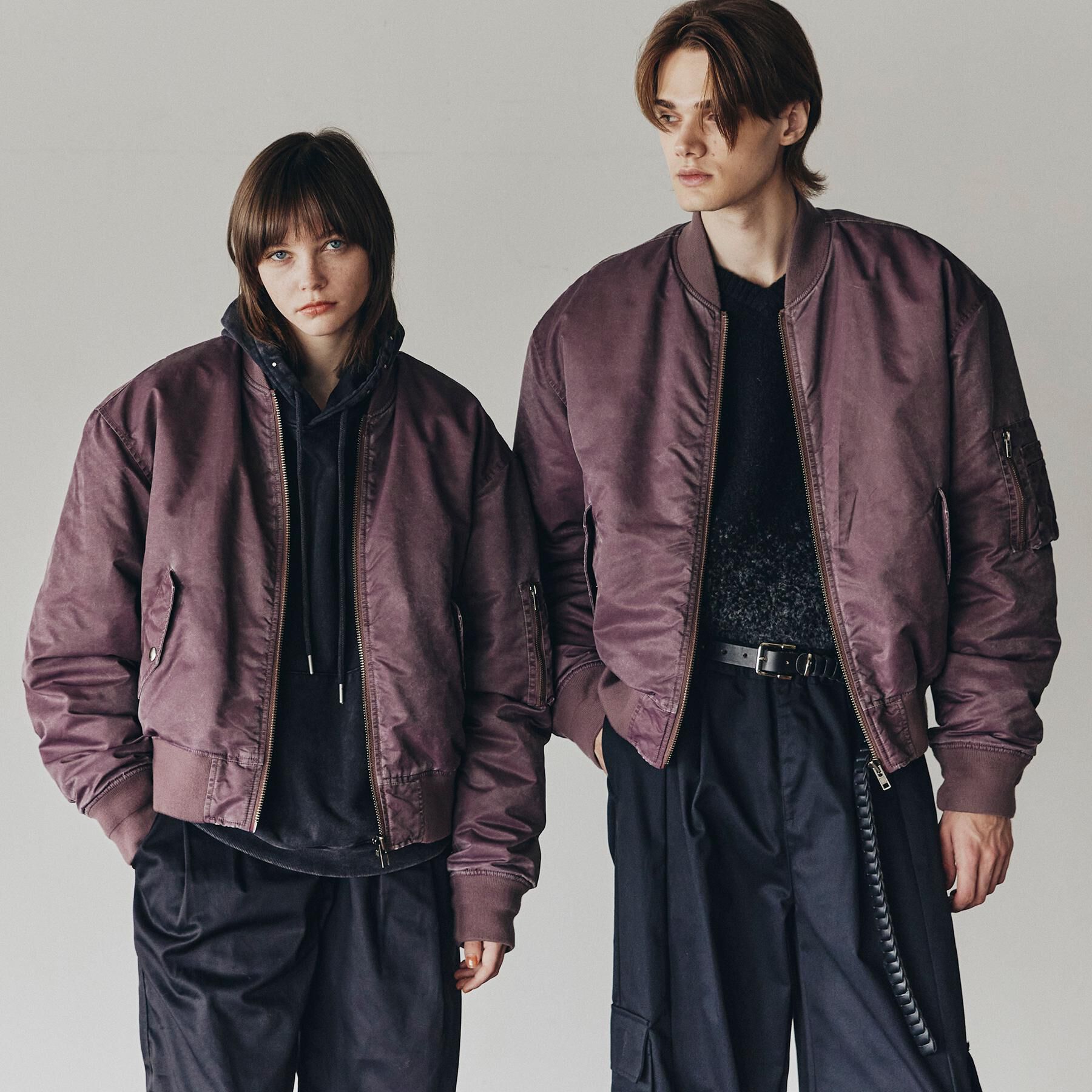 tk.TAKEO KIKUCHI「ヴィンテージライクMA‐1」|ブルゾン・スタジャン|ピンク(071)