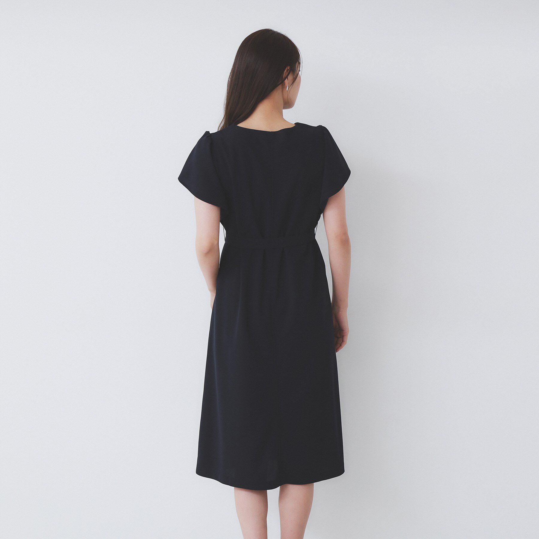 index「《S-3Lサイズ》フリルスリーブワンピース【洗濯機洗い可】」|ワンピース|