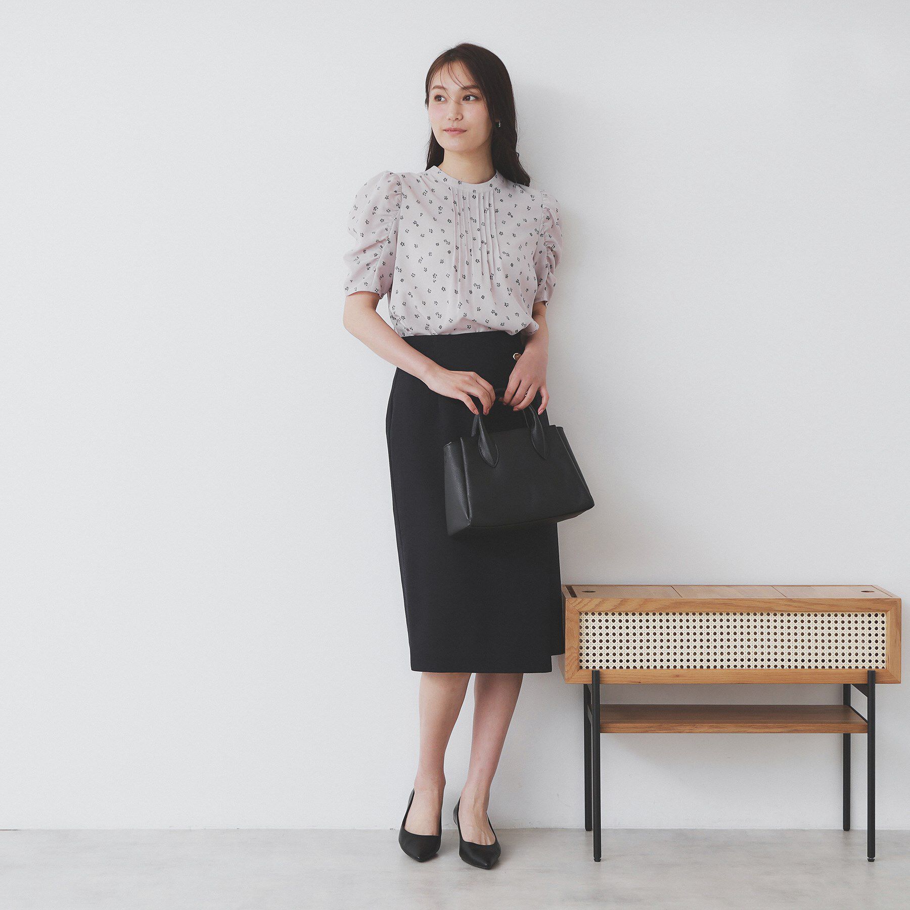 index「柄プリントピンタックブラウス【洗濯機洗い可/イージーアイロン/防シワ】」|シャツ・ブラウス|