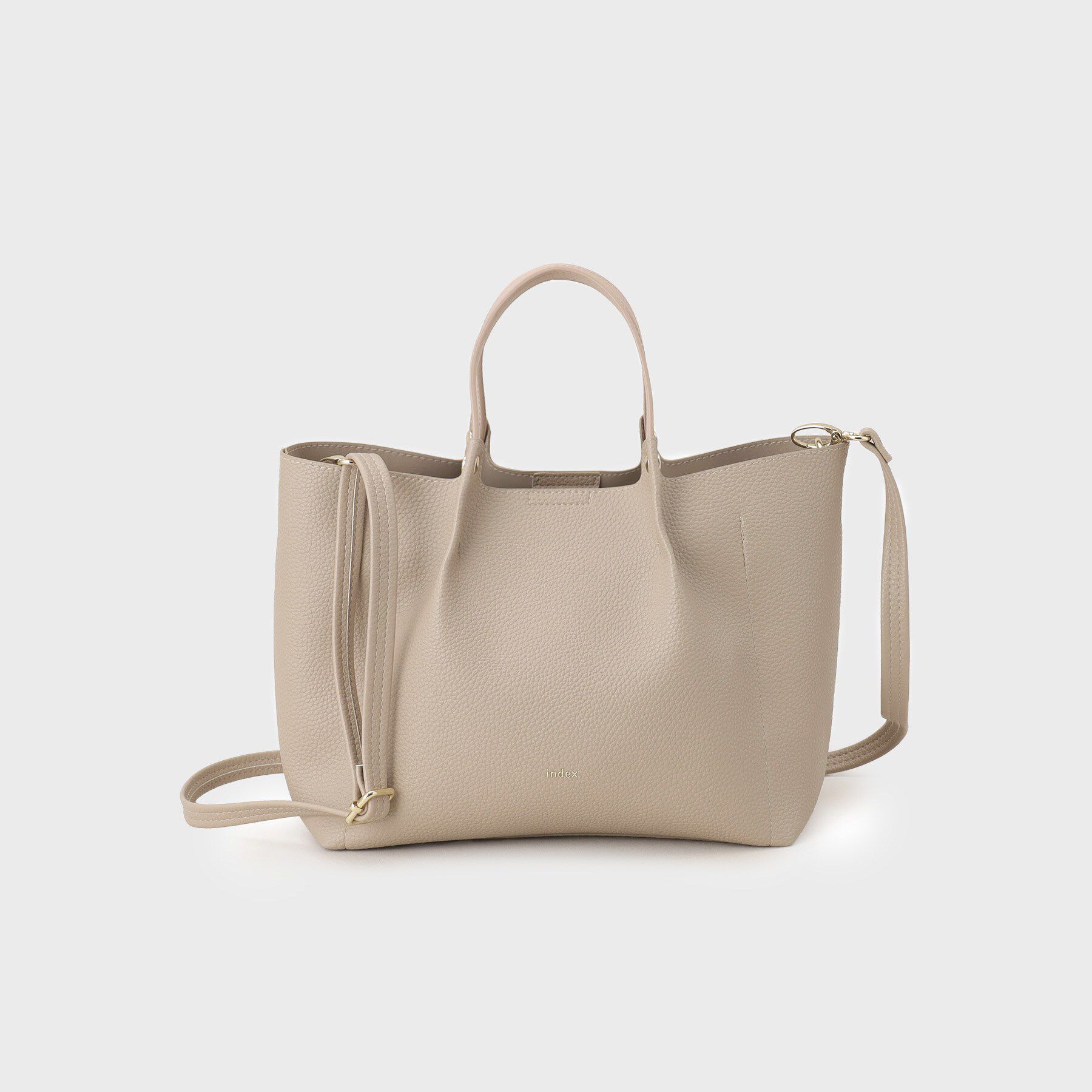 index「【軽量合皮】2WAYミドルサイズトートバッグ」|トートバッグ|