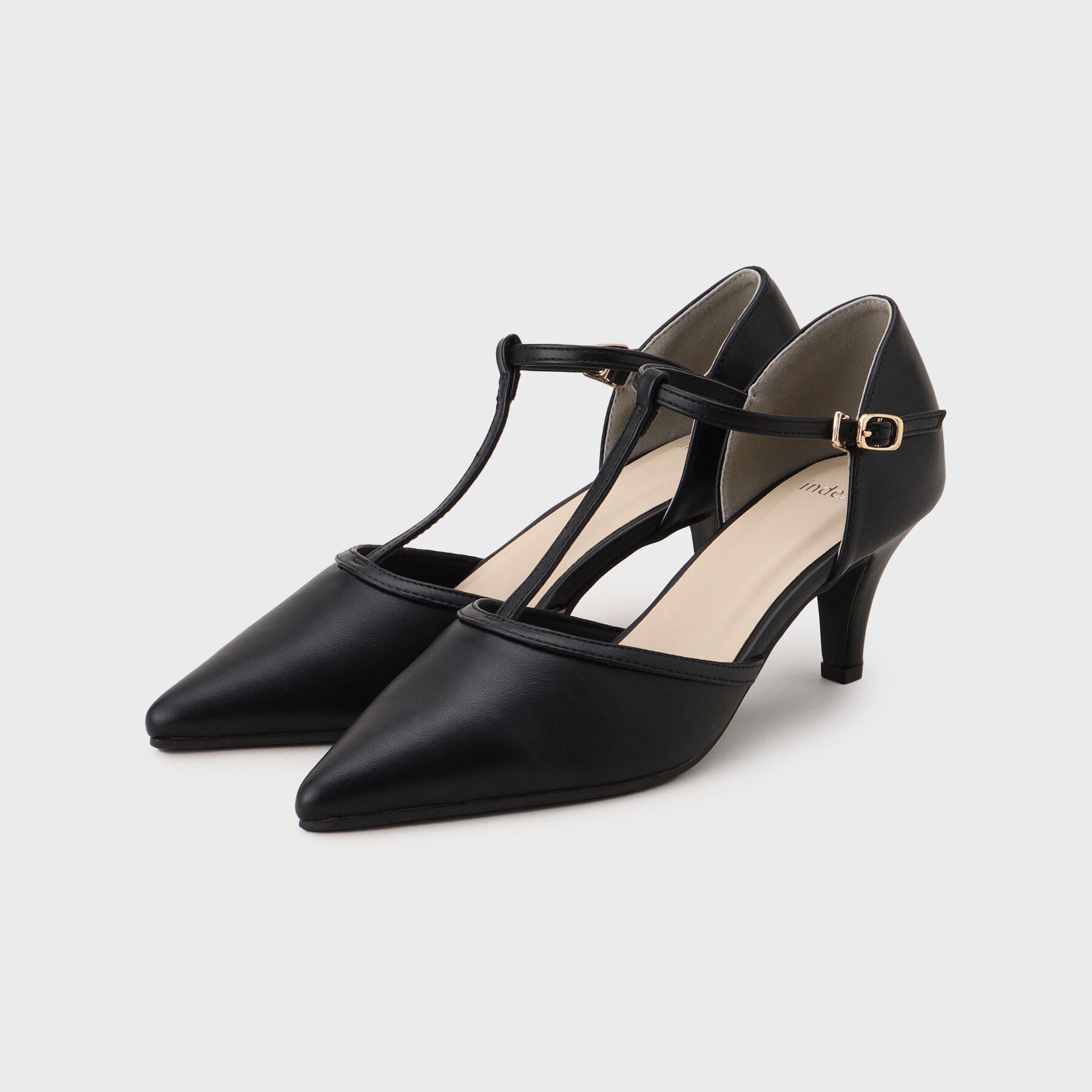 index「Tストラップパンプス」|パンプス|ブラック(019)