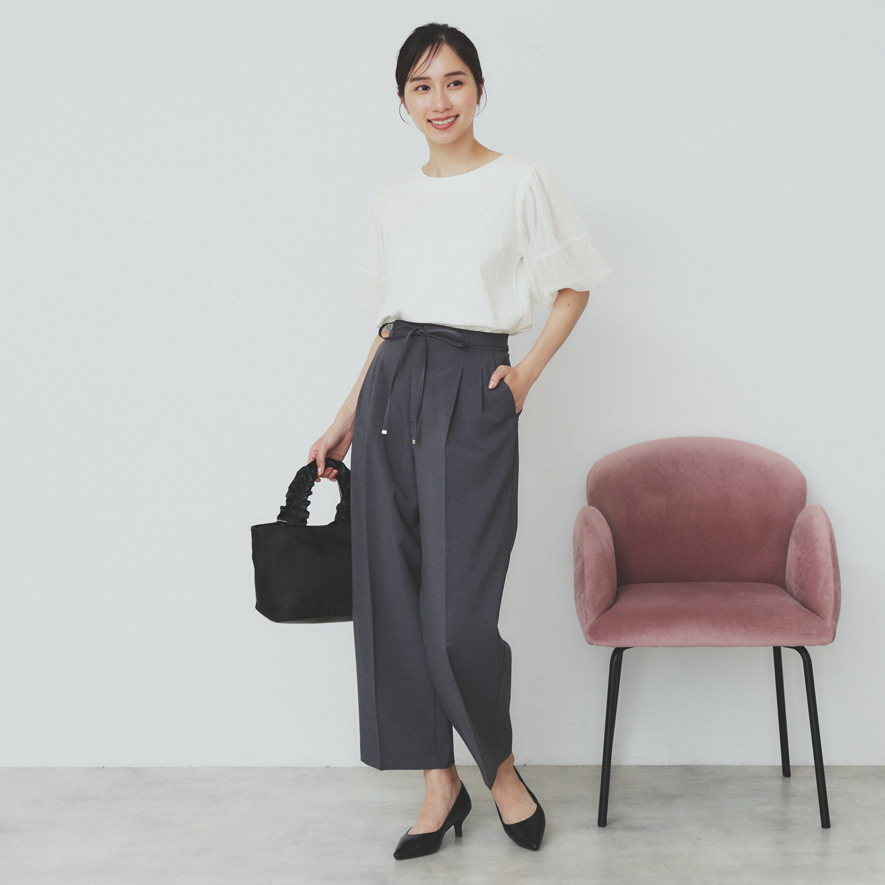 index「チュールドッキングバルーントップス【洗濯機洗い可/接触冷感】」|Tシャツ・カットソー|