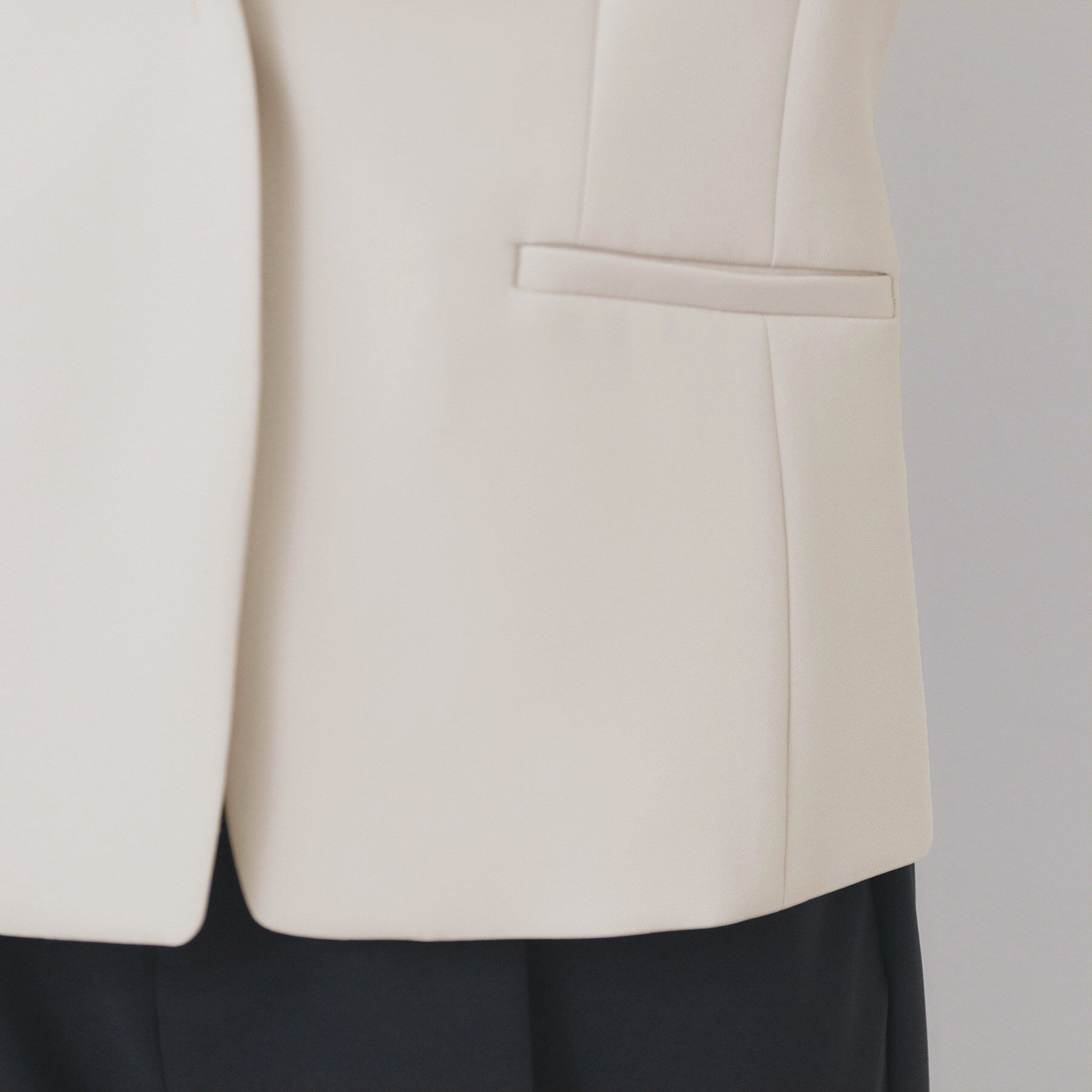 index「ストレッチノーカラージャケット/セットアップ対応【洗濯機洗い可/イージーアイロン/防シワ】」|ノーカラージャケット|