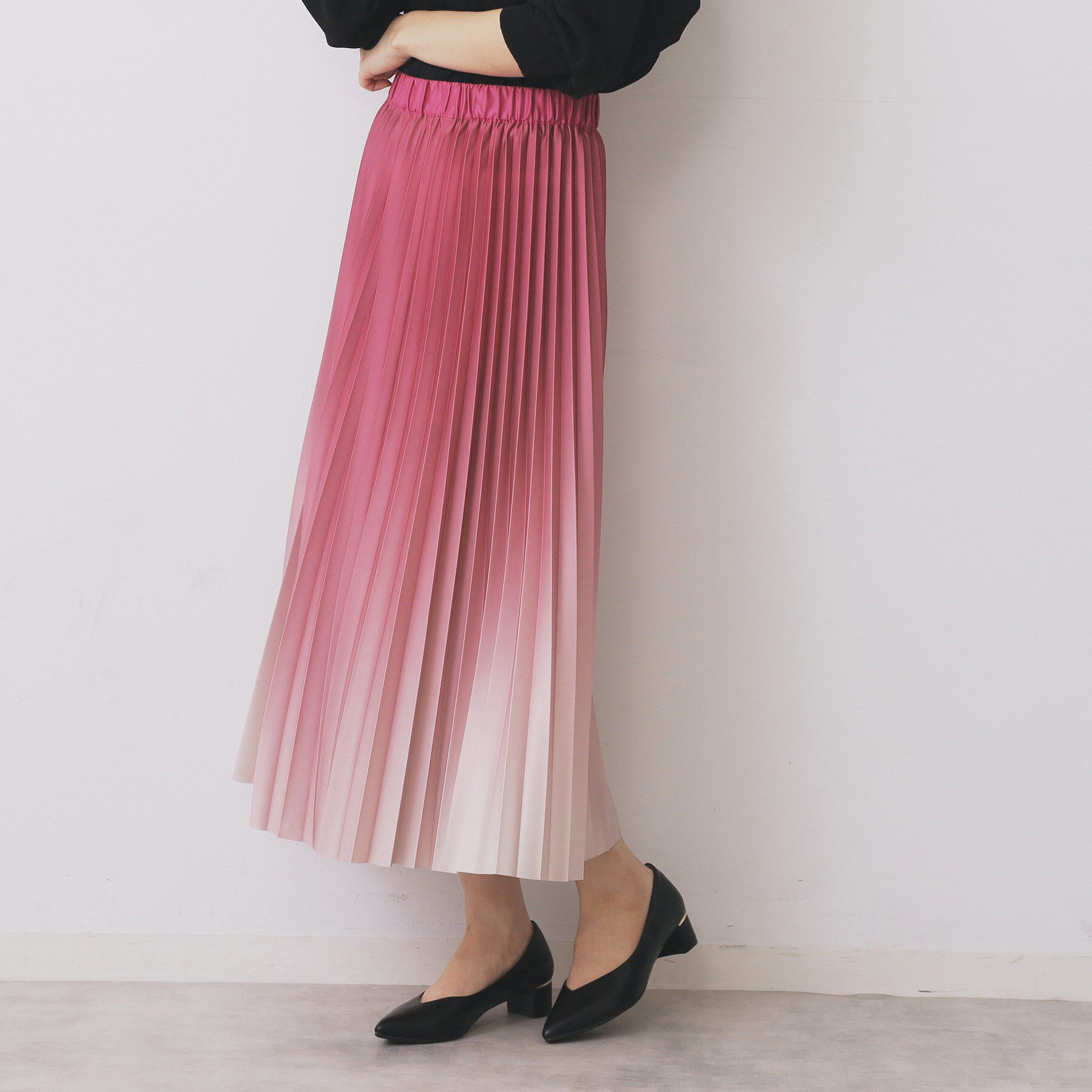 index「グラデーションプリーツスカート【洗濯機OK/防シワ】」|スカート|