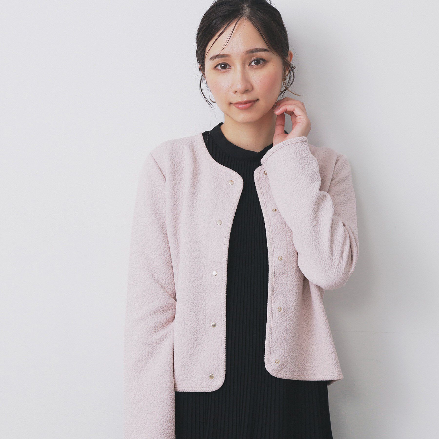 index「ストレッチノーカラーブルゾン【洗濯機OK】」|ブルゾン・スタジャン|