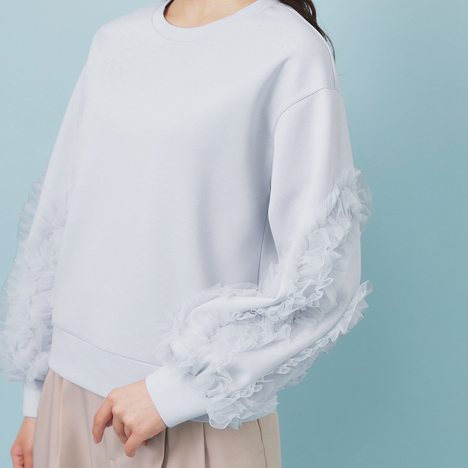 index「フリルスリーブトップス【洗濯機OK】」|Tシャツ・カットソー|