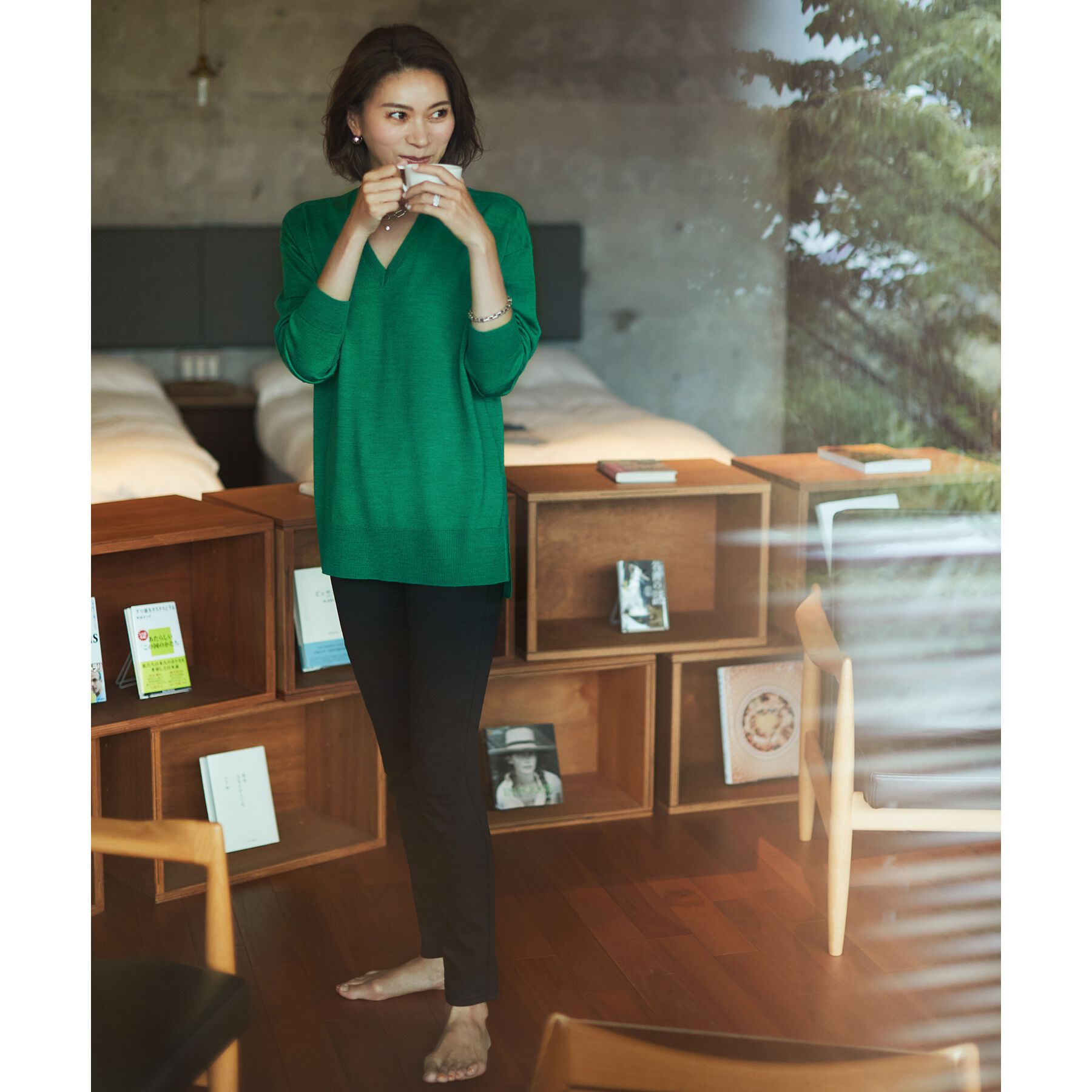 OPAQUE.CLIP「ストレッチスキニーパンツ」|その他|ブラック(019)