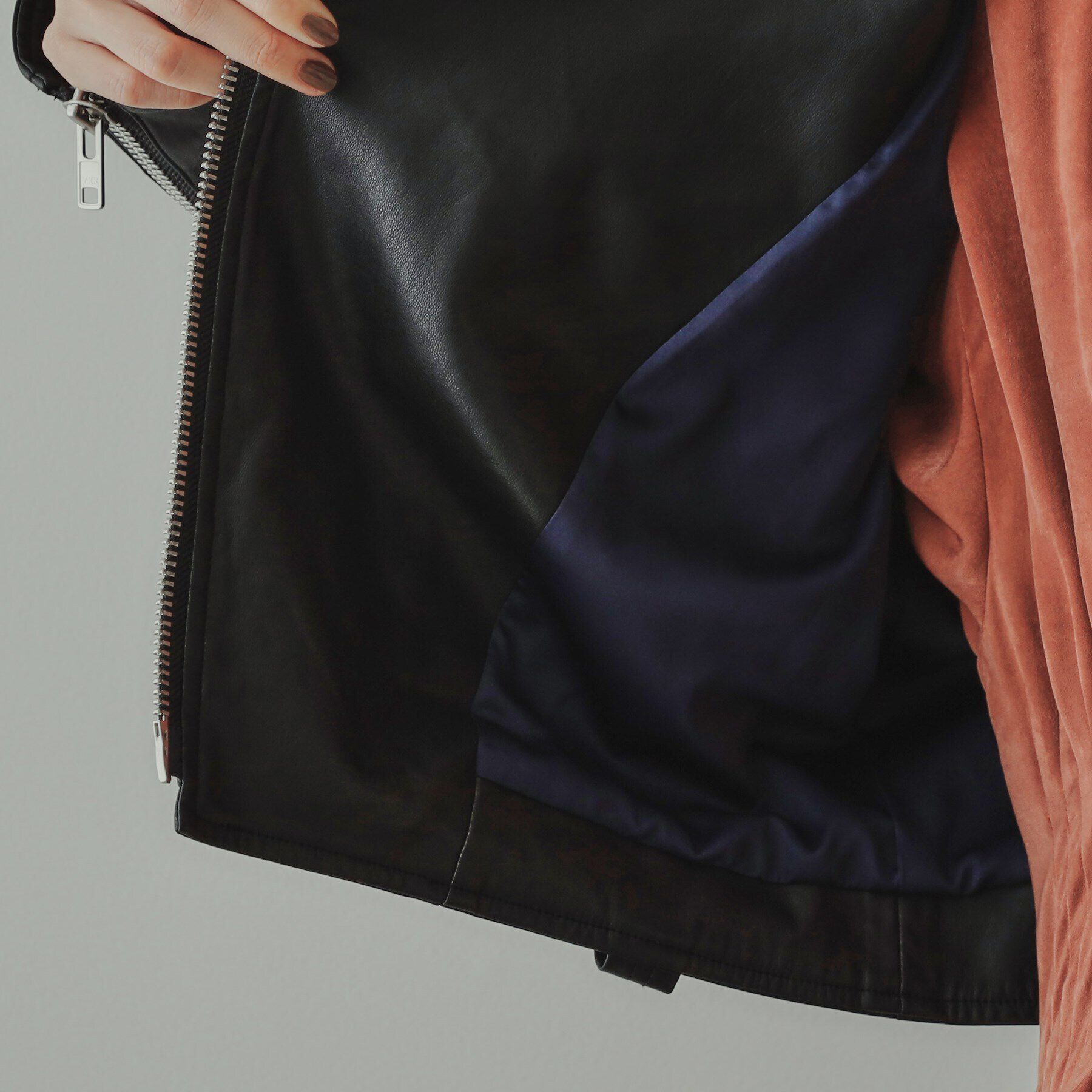 OPAQUE.CLIP「【大草直子さんコラボ】ショート丈ライダースジャケット」|ライダースジャケット|