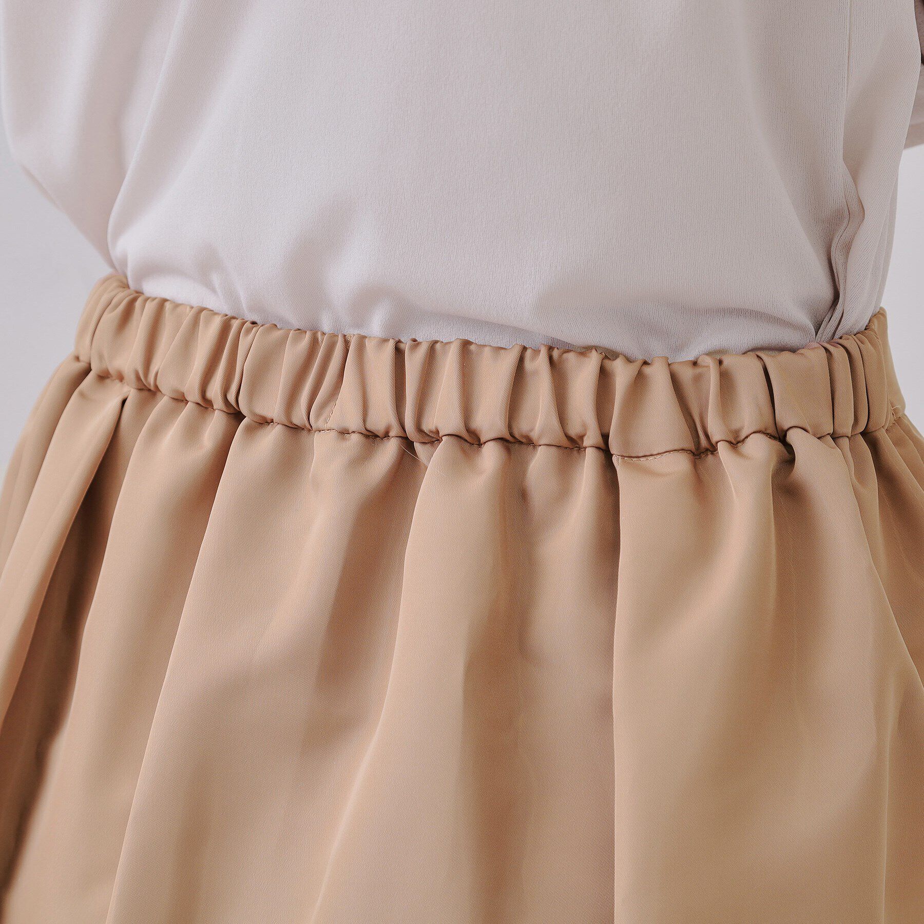 OPAQUE.CLIP「オーガンジータックコクーンスカート【洗濯機洗い可】」|スカート|