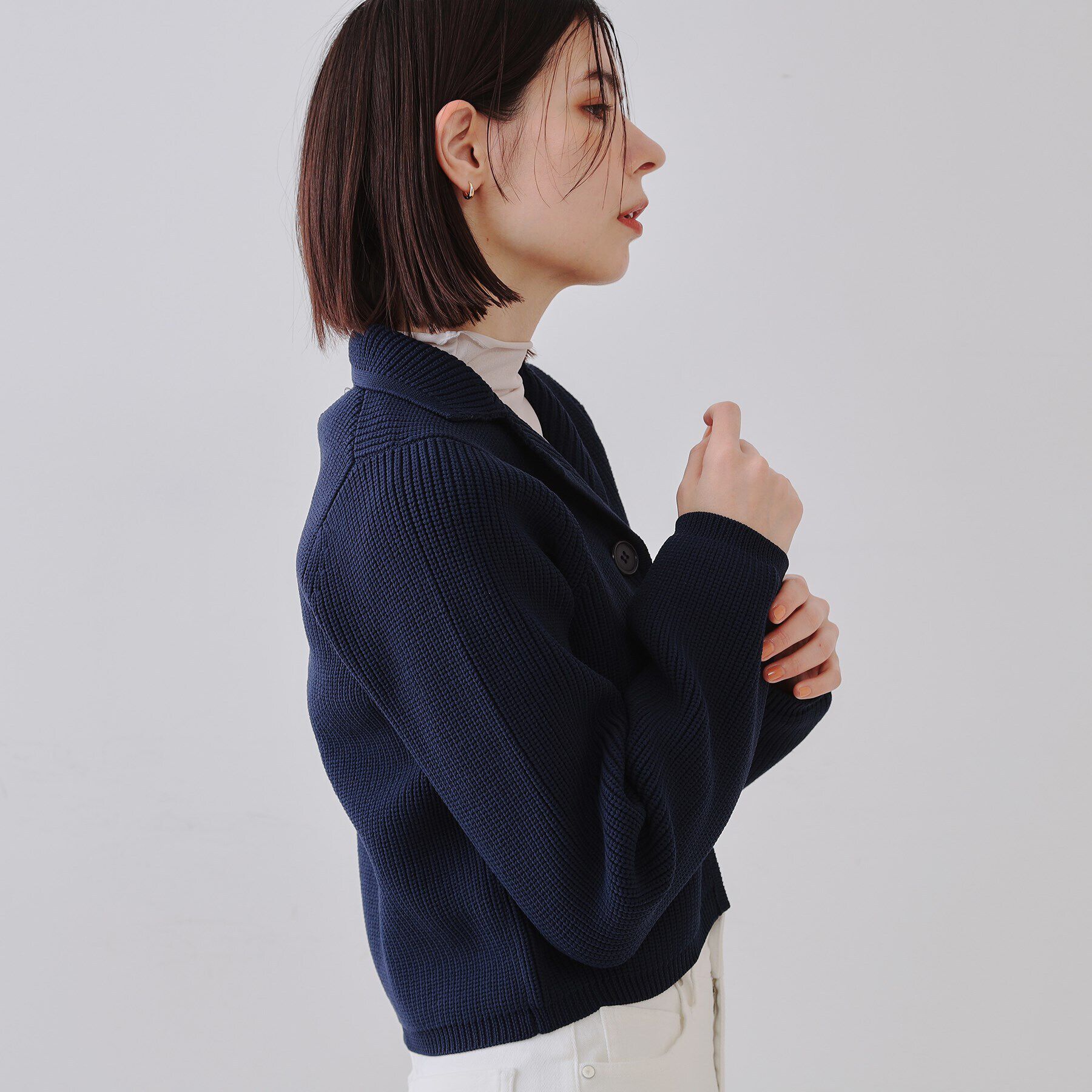 OPAQUE.CLIP「ショートニットカーディガン【洗濯機洗い可/抗ピル】」|カーディガン|