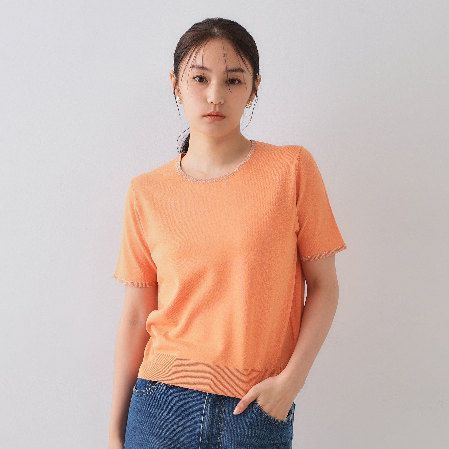 OPAQUE.CLIP「配色ラメニット/アンサンブル対応【洗濯機洗い可/抗ピル】」|ニット・セーター|