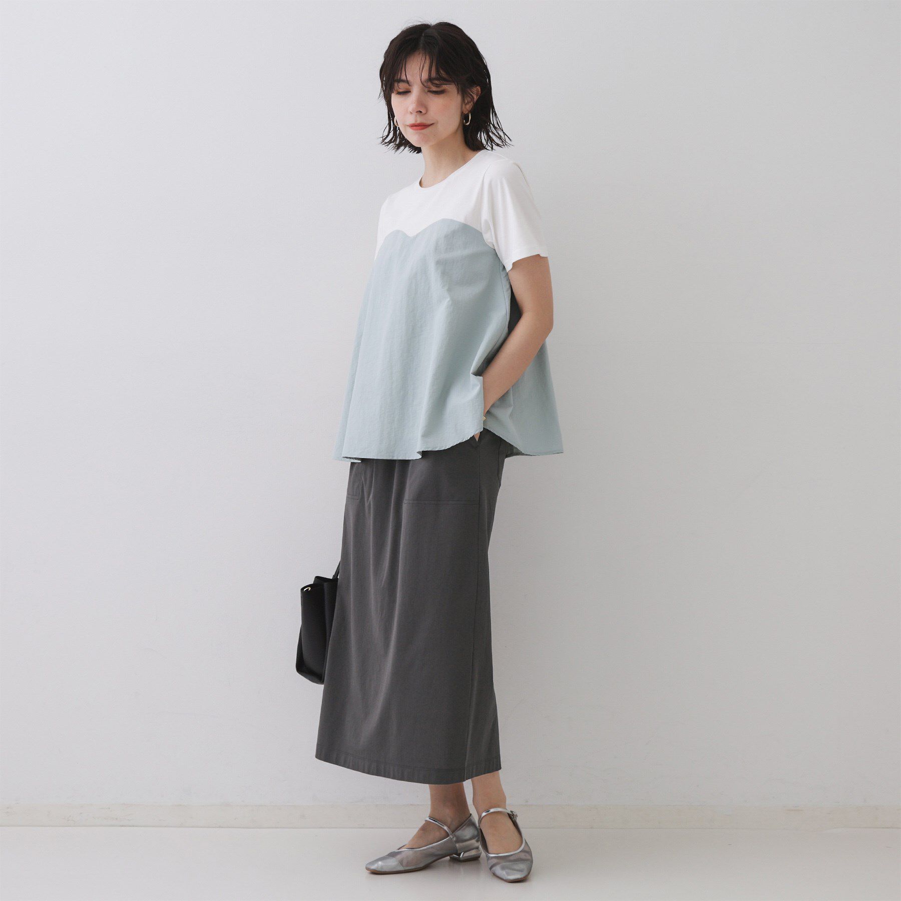OPAQUE.CLIP「イージーナロースカート/セットアップ対応【UVケア/接触冷感/洗濯機洗い可】」|スカート|