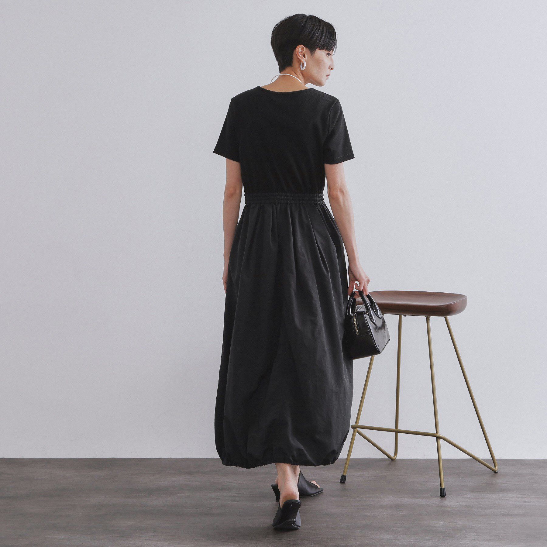 OPAQUE.CLIP「2WAYスピンドル使いドッキングワンピース【洗濯機洗い可】」|ワンピース|