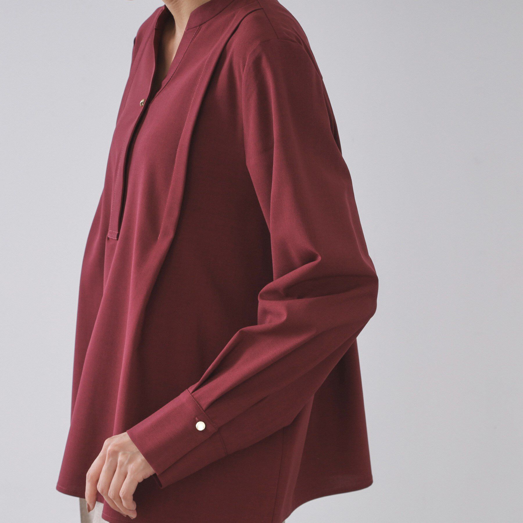 OPAQUE.CLIP「タックスキッパーブラウス【洗濯機OK】」|シャツ・ブラウス|