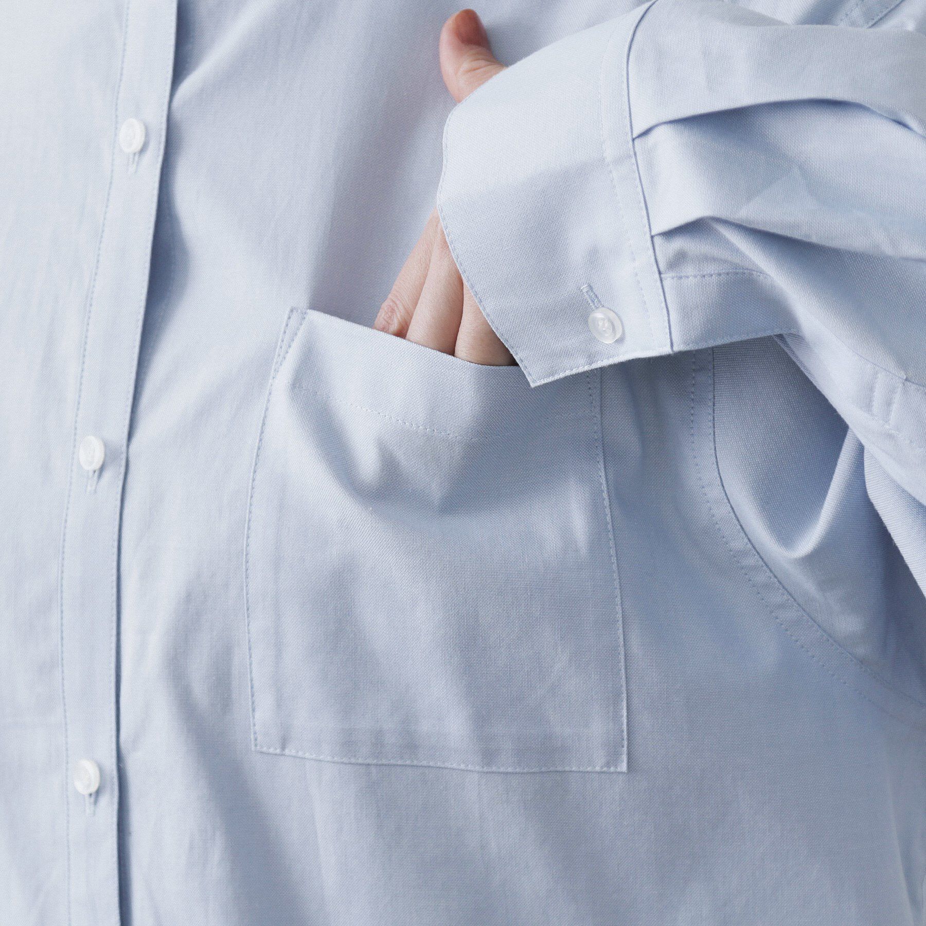 OPAQUE.CLIP「バンドカラーシャツ【洗濯機OK】」|シャツ・ブラウス|