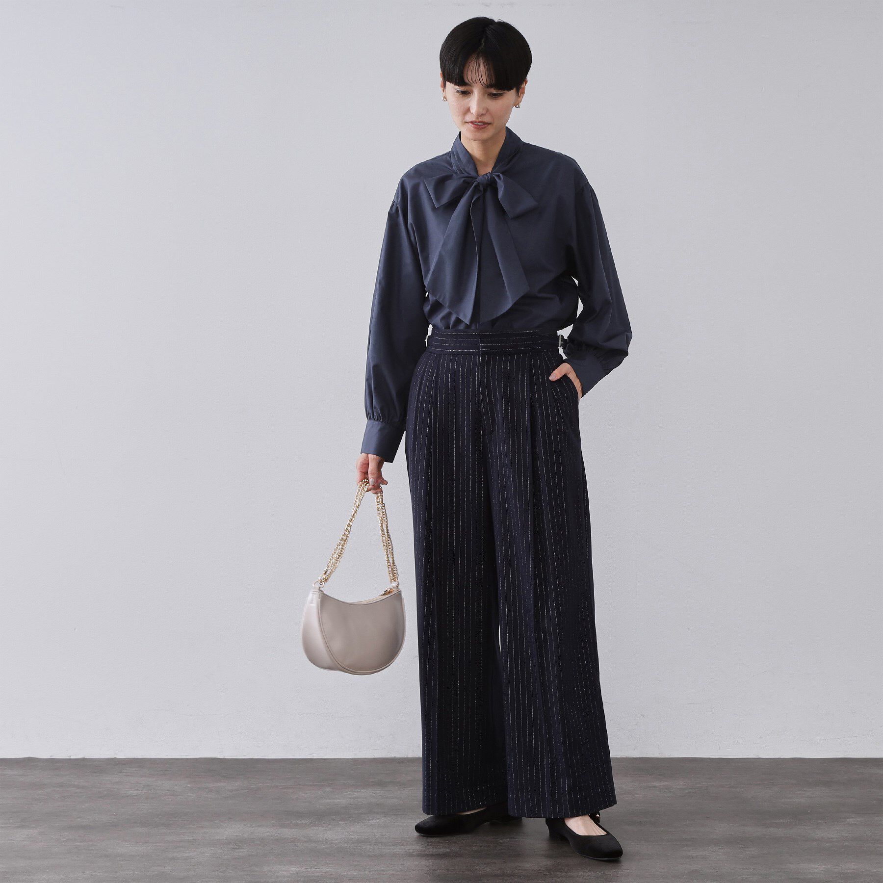 OPAQUE.CLIP「ボウタイブラウス【洗濯機OK】」|シャツ・ブラウス|