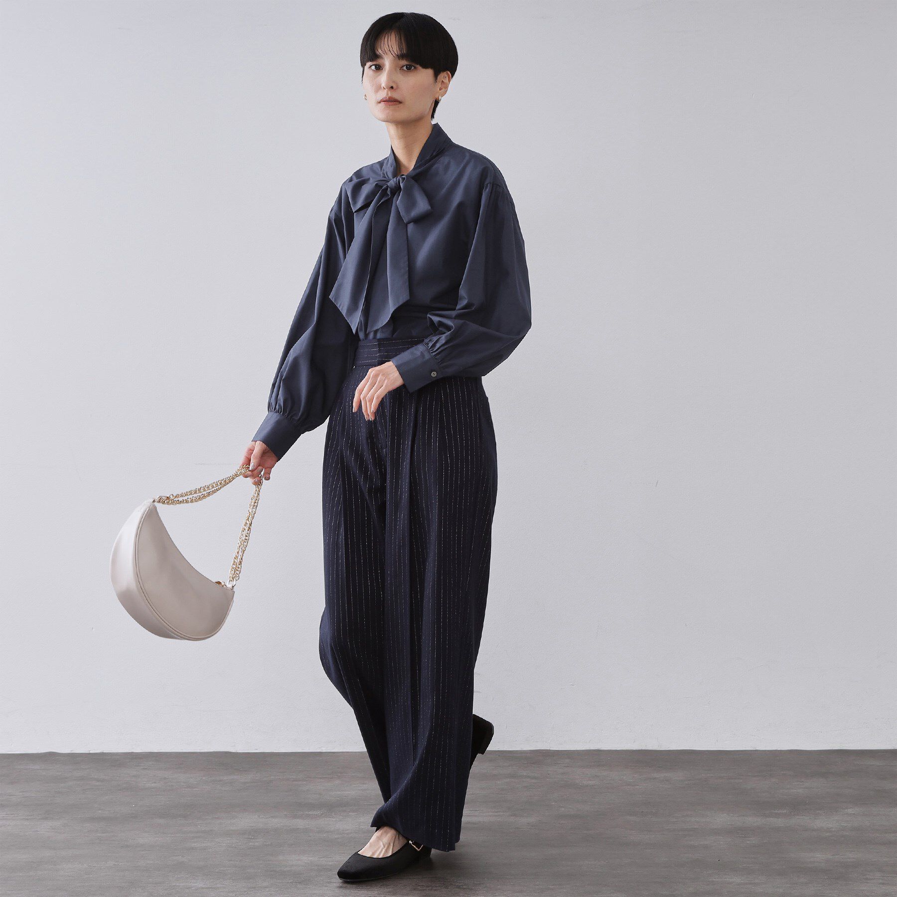 OPAQUE.CLIP「ボウタイブラウス【洗濯機OK】」|シャツ・ブラウス|