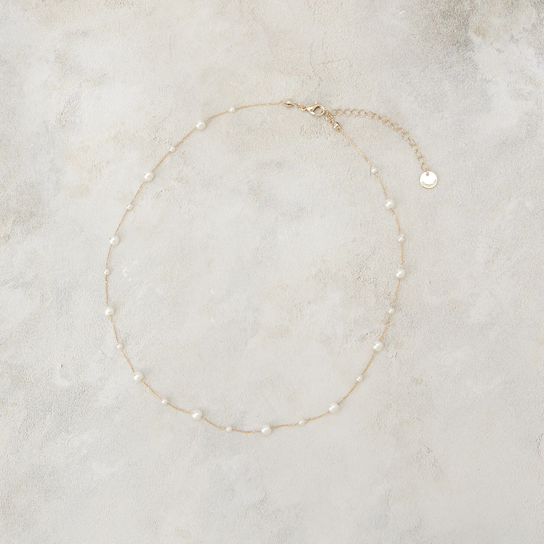 OPAQUE.CLIP「フェイクパール華奢ネックレス」|ネックレス|