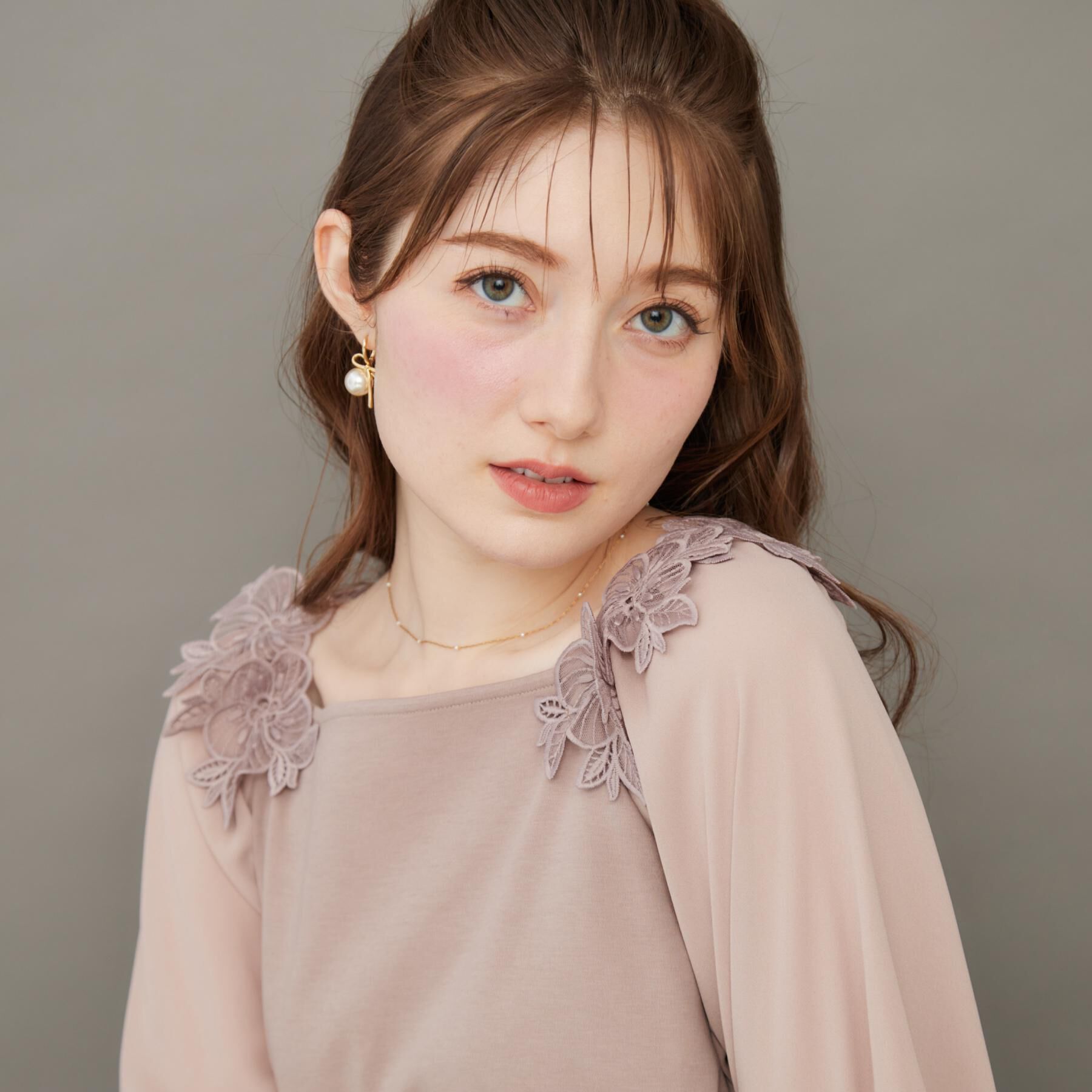 Couture broach「【マシンウォッシャブル・UVケア・接触冷感】ラグランレースドッキングカットソー」|Tシャツ・カットソー|