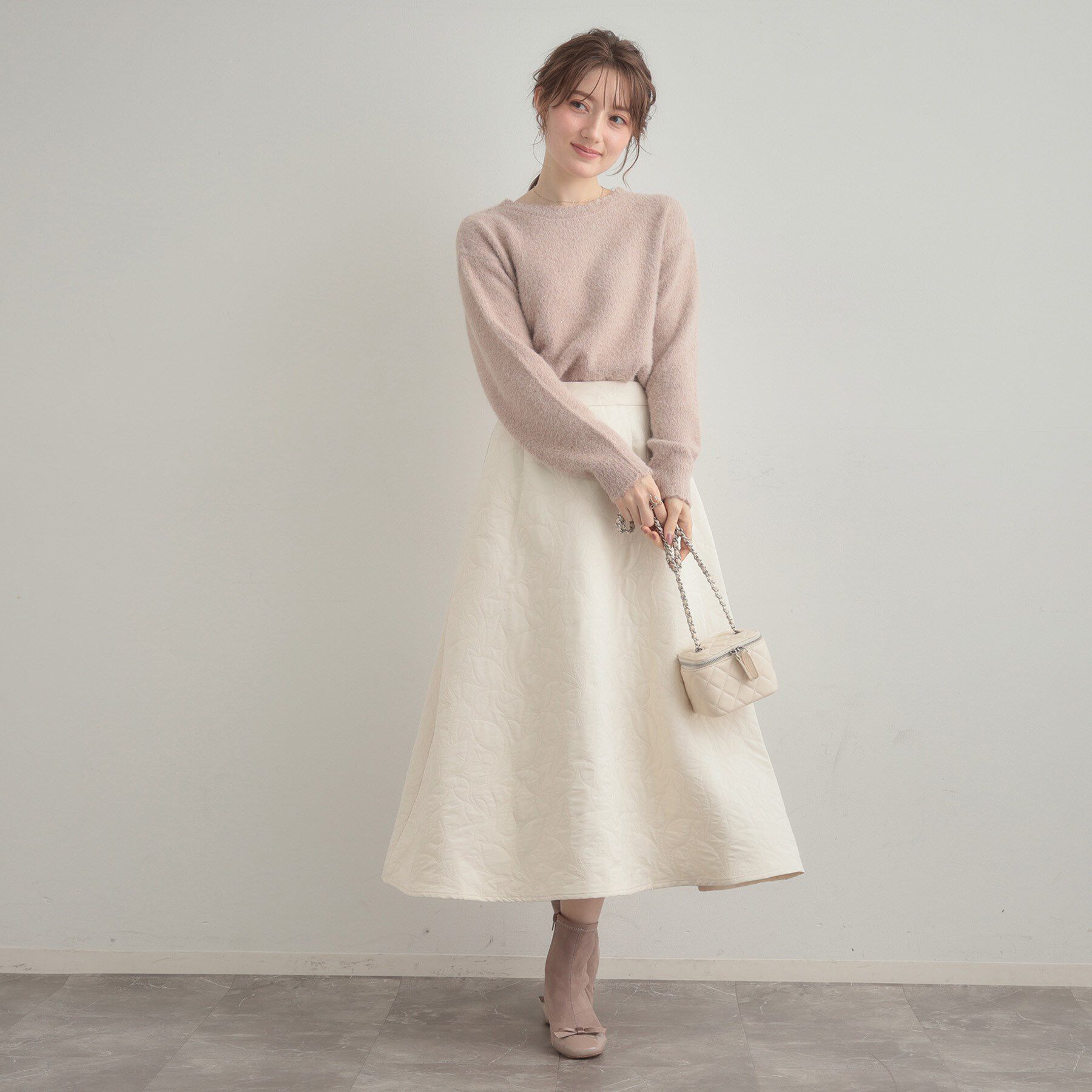 Couture broach「【前後2WAY】スパンコールラメフェザー ニット」|ニット・セーター|