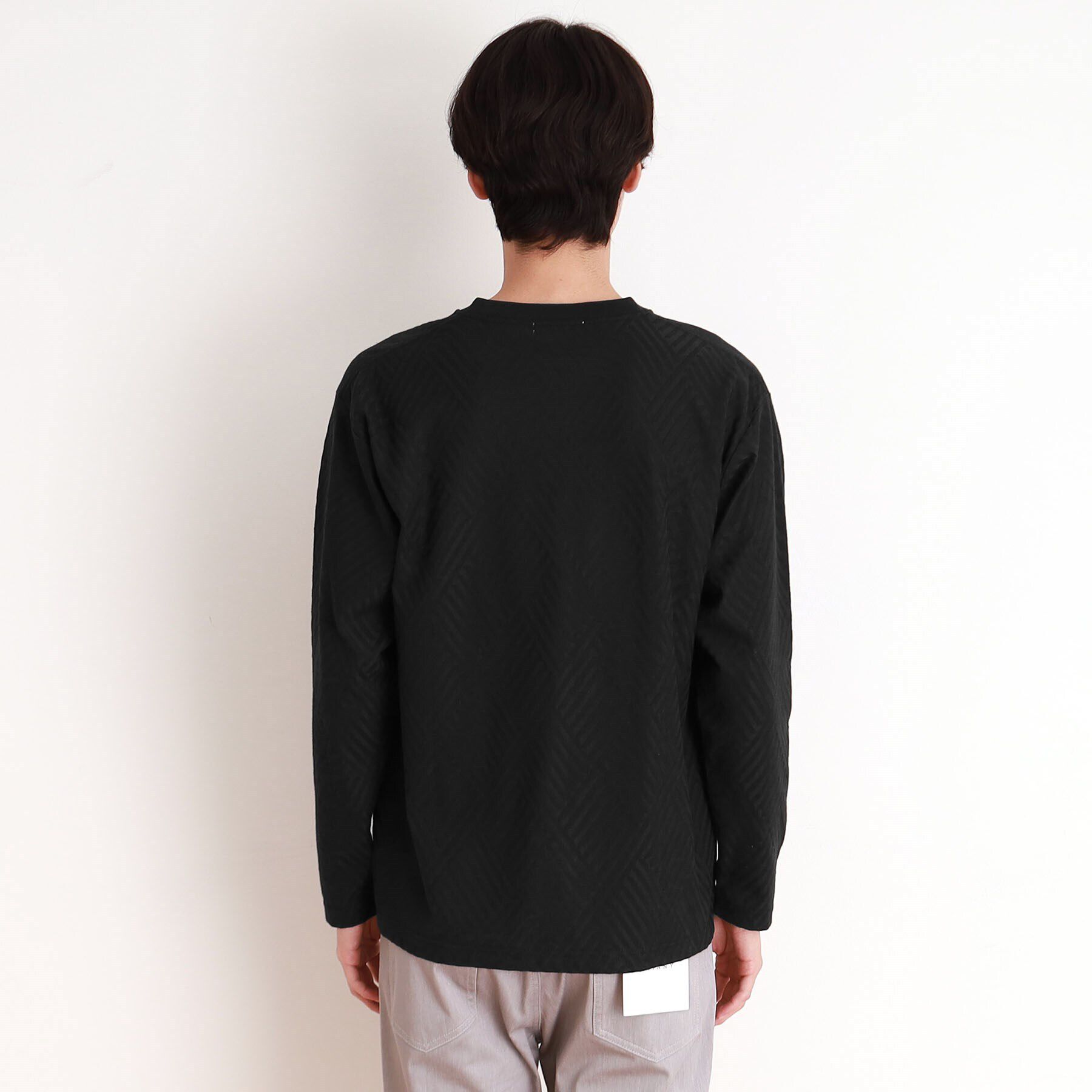 THE SHOP TK「リンクスジャカード長袖Tシャツ ON／OFF兼用」|Tシャツ・カットソー|