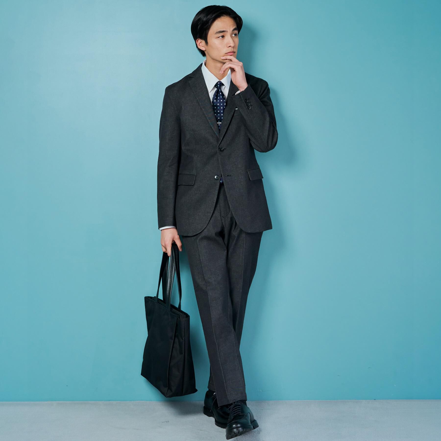 THE SHOP TK「エバーデニムジャケット セットアップ可／洗える／ストレッチ」|テーラードジャケット|