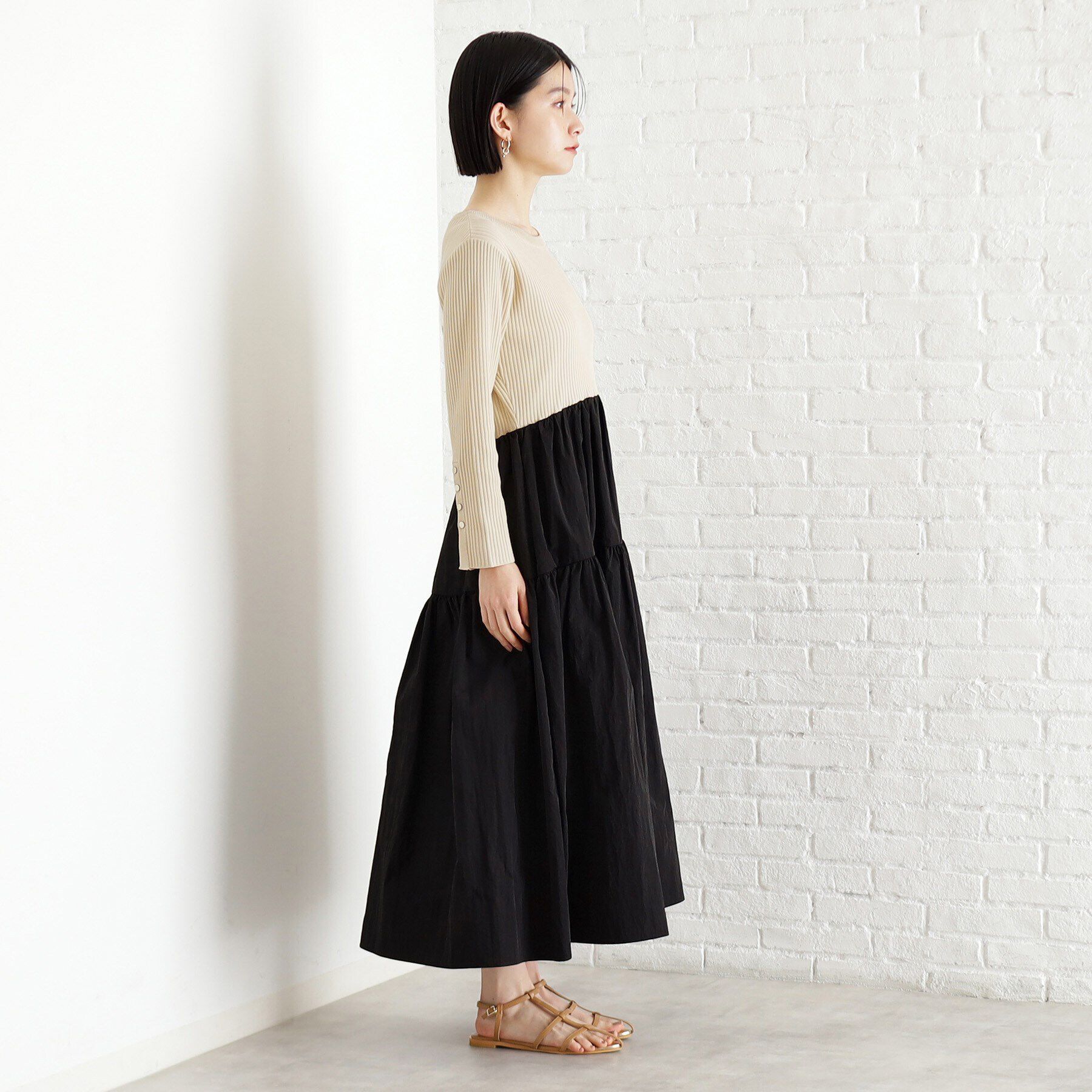 THE SHOP TK「ニットドッキングワンピース【洗える】」|ワンピース|