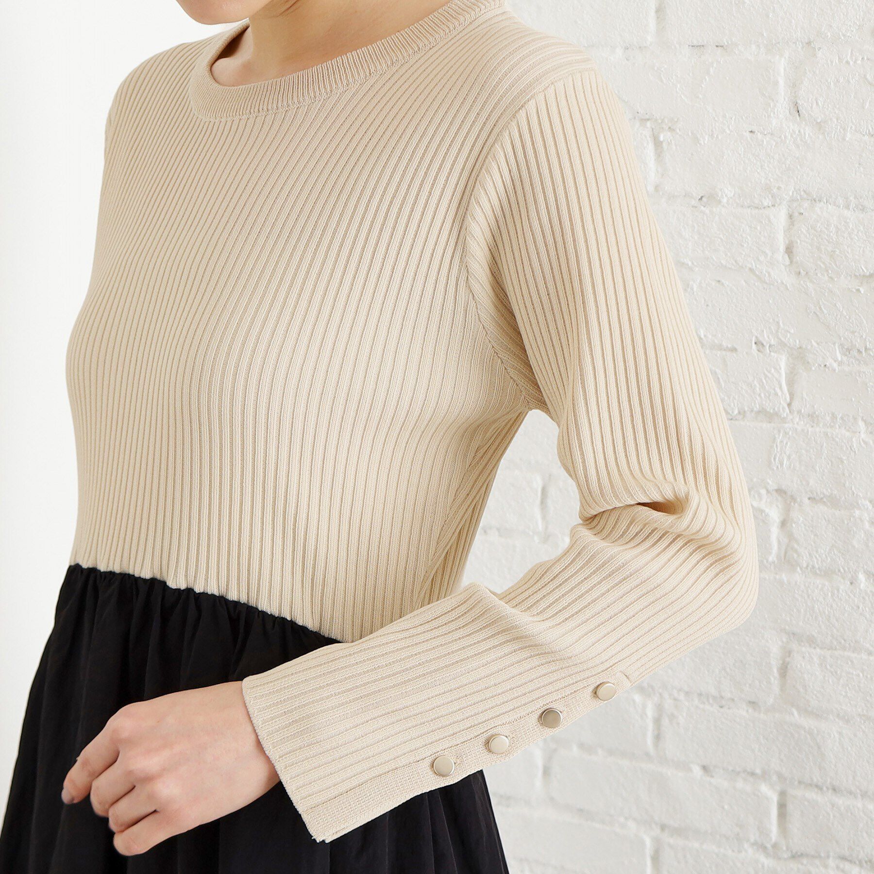 THE SHOP TK「ニットドッキングワンピース【洗える】」|ワンピース|