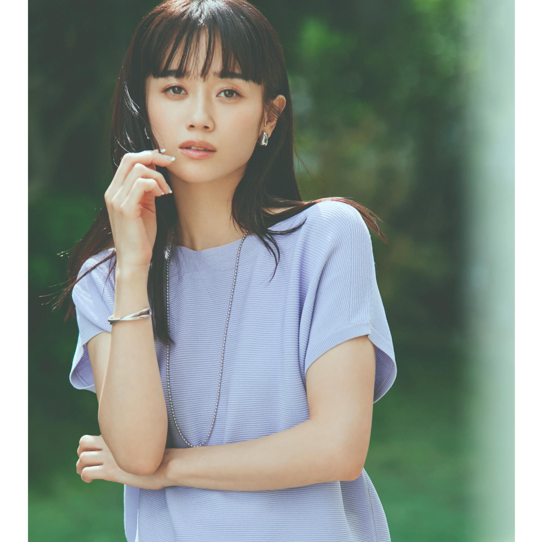 THE SHOP TK「美人フレンチニット【8色展開/WEB限定カラー/洗濯機OK/毛玉になりにくい】」|ニット・セーター|パープル(081)