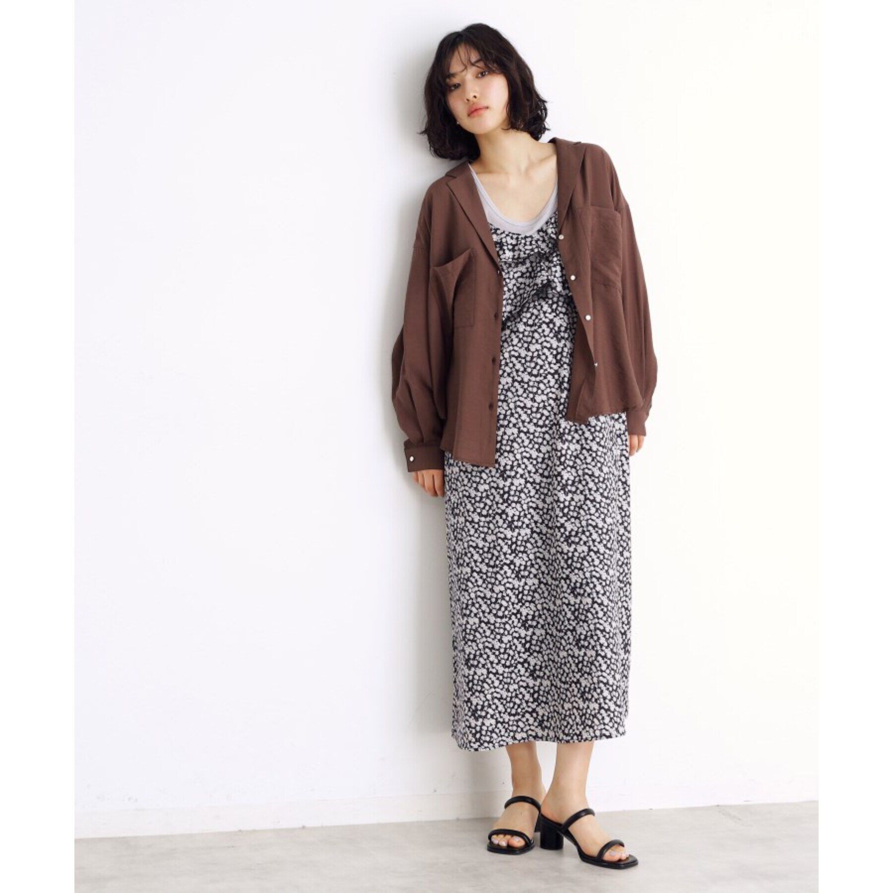 THE SHOP TK「小花柄フリルキャミワンピース【洗える】」|ワンピース|