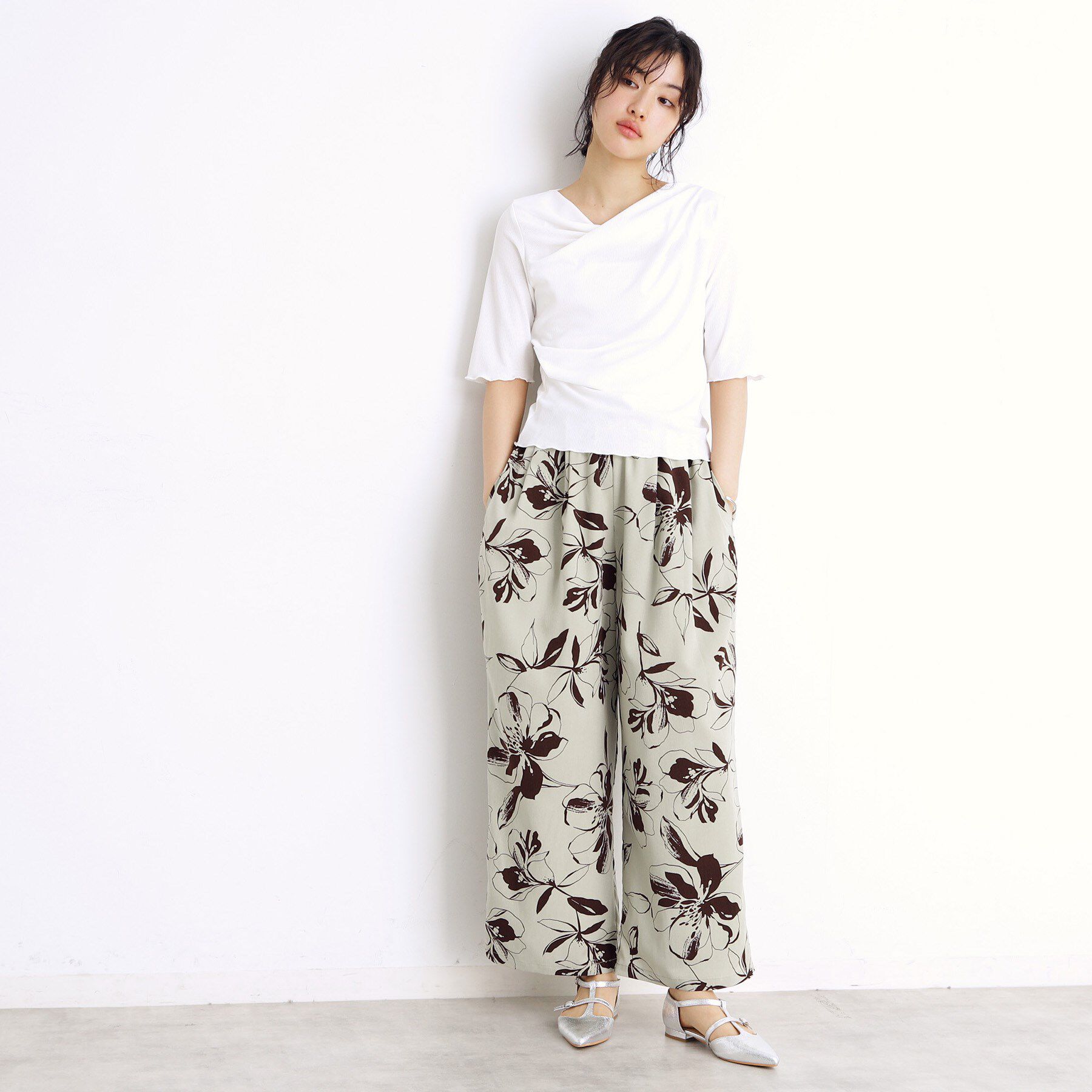 THE SHOP TK「ドレープカットソー【洗濯機OK/シワになりにくい】」|シャツ・ブラウス|