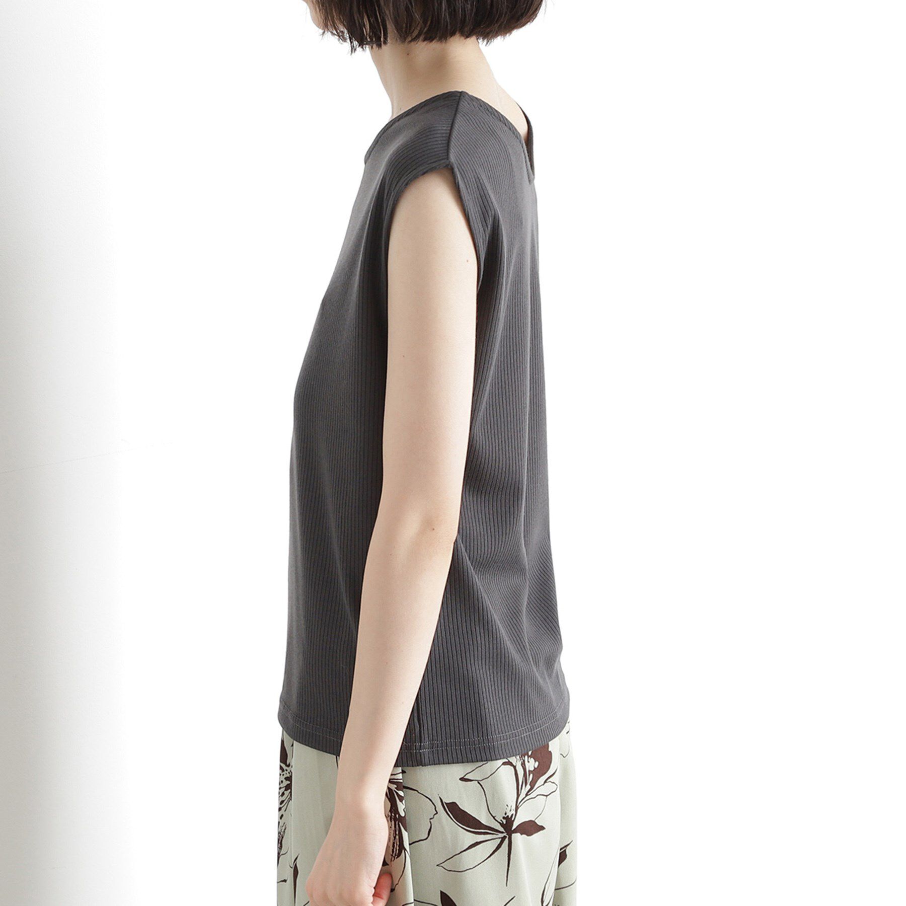 THE SHOP TK「前後2WAYワイドリブタンク【洗濯機OK】」|キャミソール|