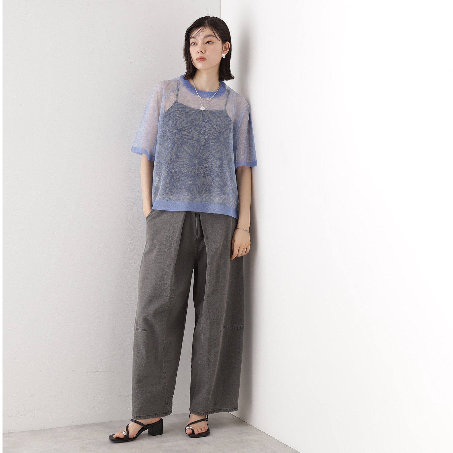 THE SHOP TK「カバーニットシアープルオーバー【洗える】」|ニット・セーター|