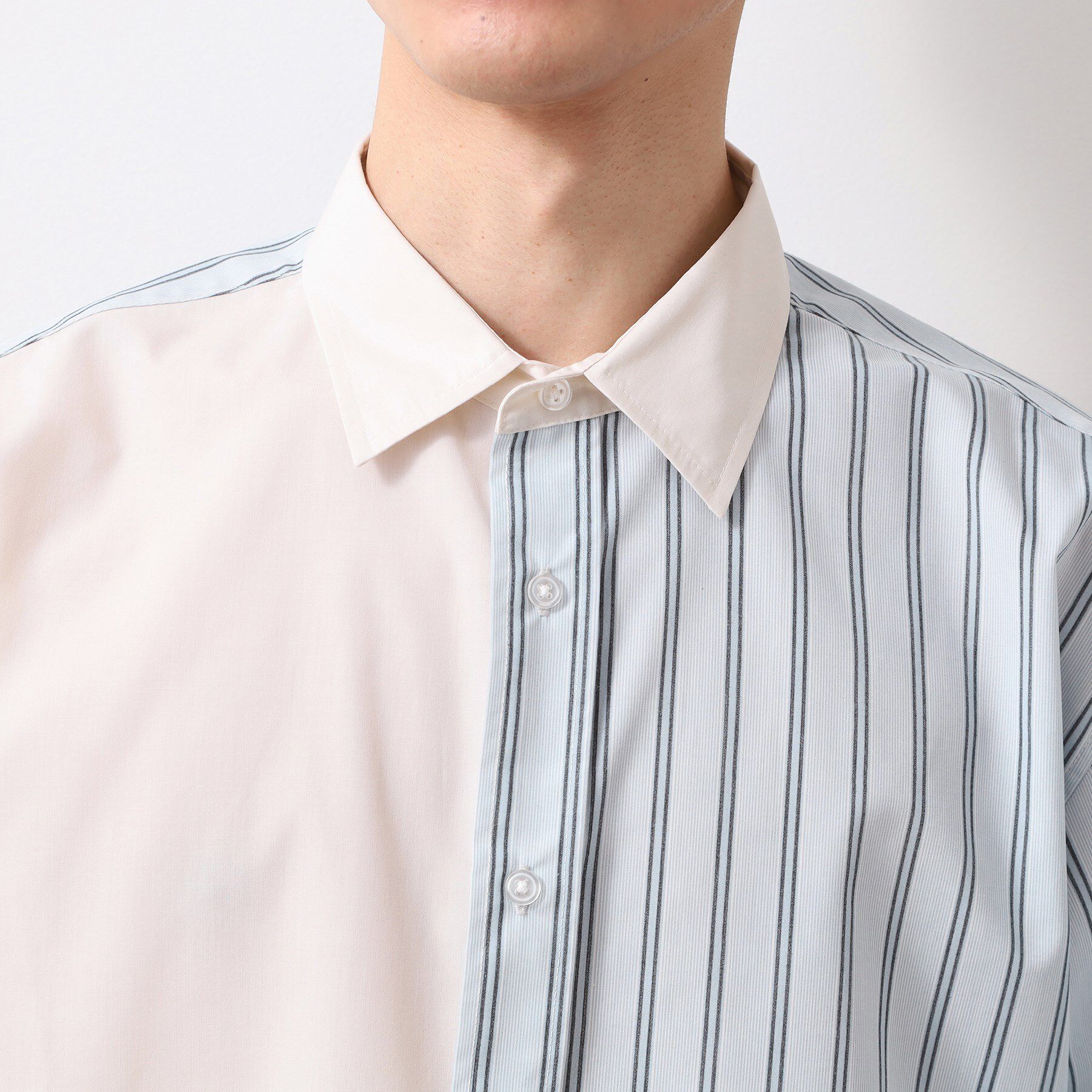 THE SHOP TK「ブロードパネルストライプ半袖シャツ 洗濯機OK／サスティナブル素材」|シャツ・ブラウス|