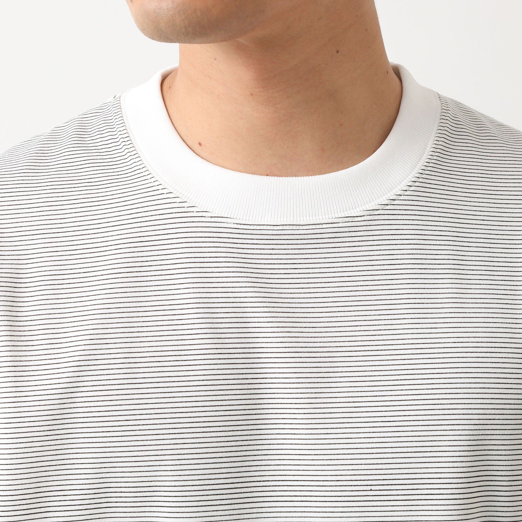 THE SHOP TK「パーフェクテックボーダー半袖Tシャツ 【吸水速乾／洗濯機OK】」|Tシャツ・カットソー|