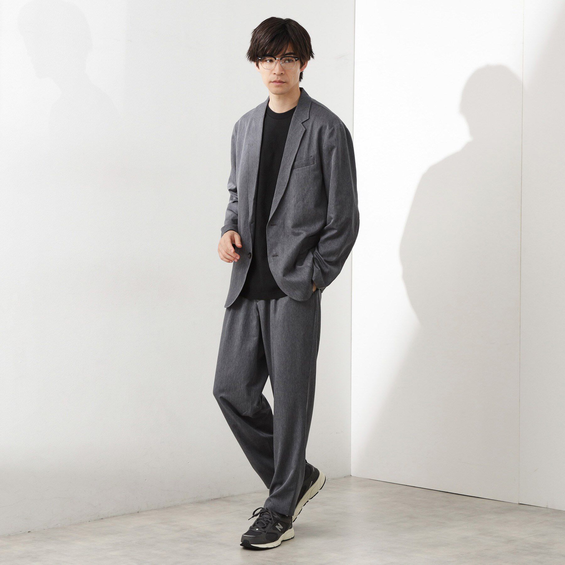 THE SHOP TK「スムースファイバーリラックスジャケット 【セットアップ可／UVカット／イージーケア／洗濯機OK】」|テーラードジャケット|