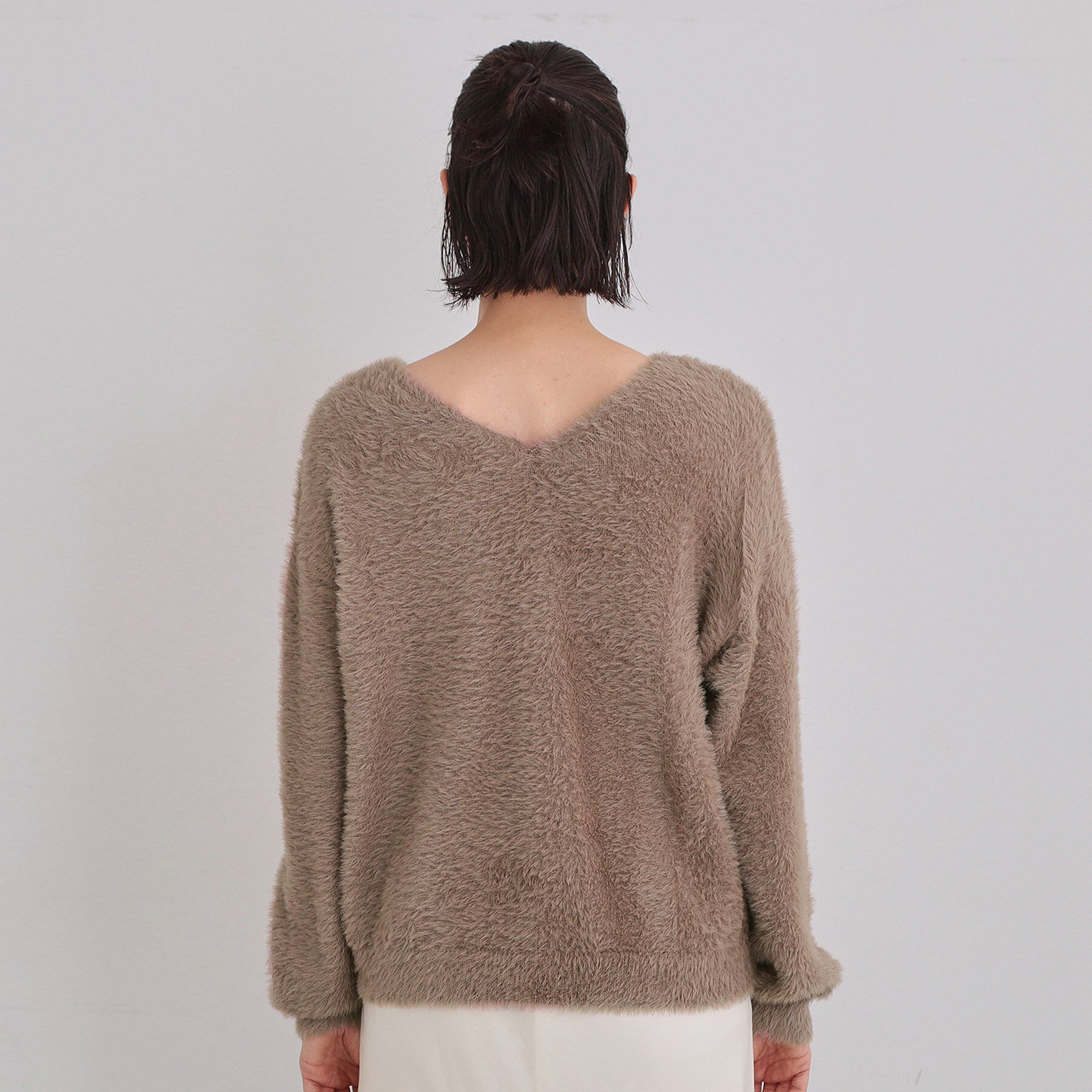 THE SHOP TK「【華やかで柔らか】ふわふわフェザーニット/洗える・前後2WAY」|ニット・セーター|